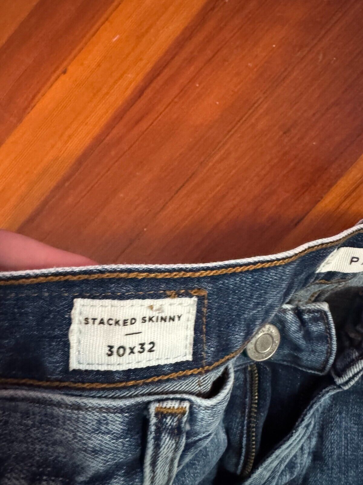 Pacsun 30x32 PacSun Stacked Skinny Jeans Mens Denim Blue Distressed Size US 32 / EU 48 - 5 Thumbnail