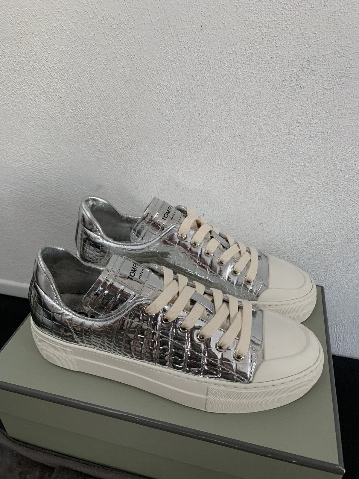Tom Ford Tom Ford Leather Sneakers Size US 7 / IT 37 - 9 Thumbnail
