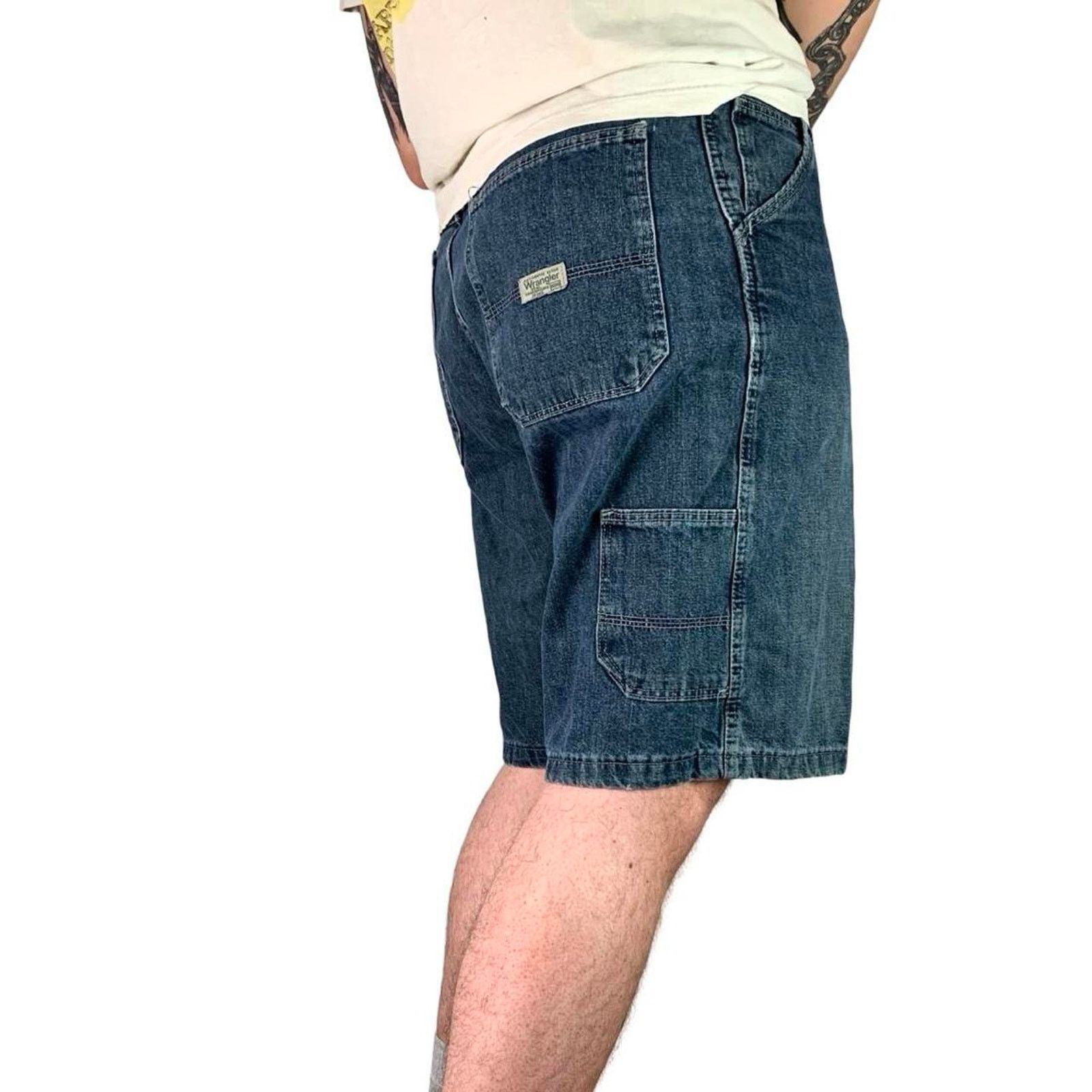 Vintage × Wrangler Vintage 90s Wrangler Cargo Carpenter Jean Shorts Size US 36 / EU 52 - 3 Thumbnail
