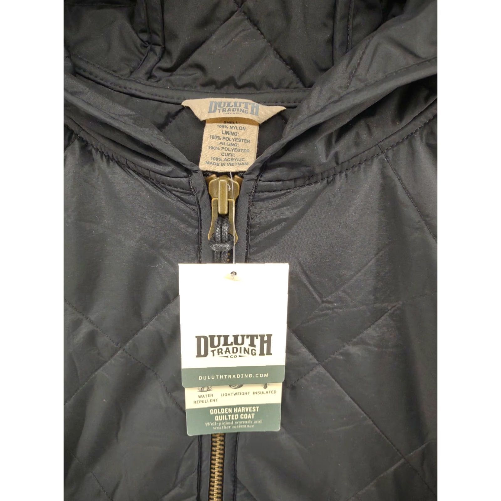 Vintage Duluth Women's Jacket 2XL Black Quilted Hooded Coat NEW Size XXL / US 16-18 / IT 52-54 - 4 Thumbnail