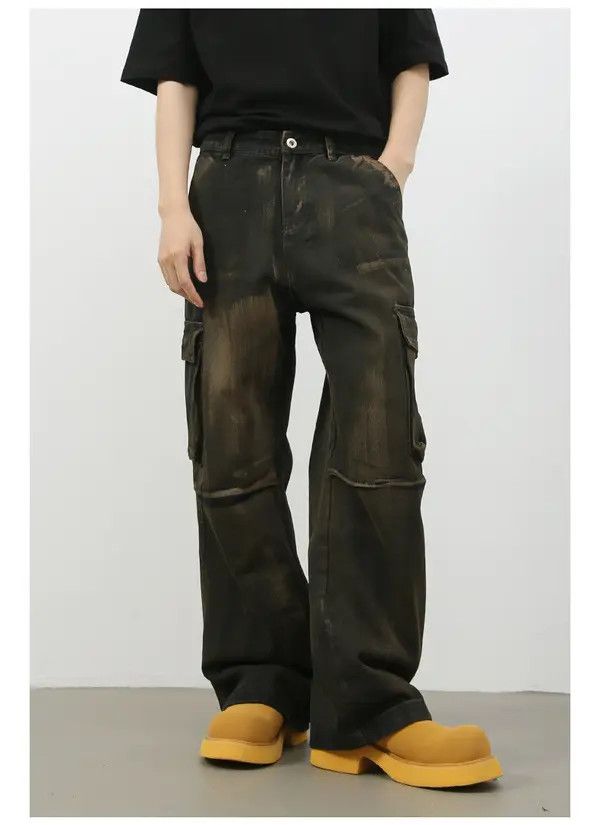 VIBE High street American retro multi-pocket work jeans y2k Size US 32 / EU 48 - 3 Thumbnail
