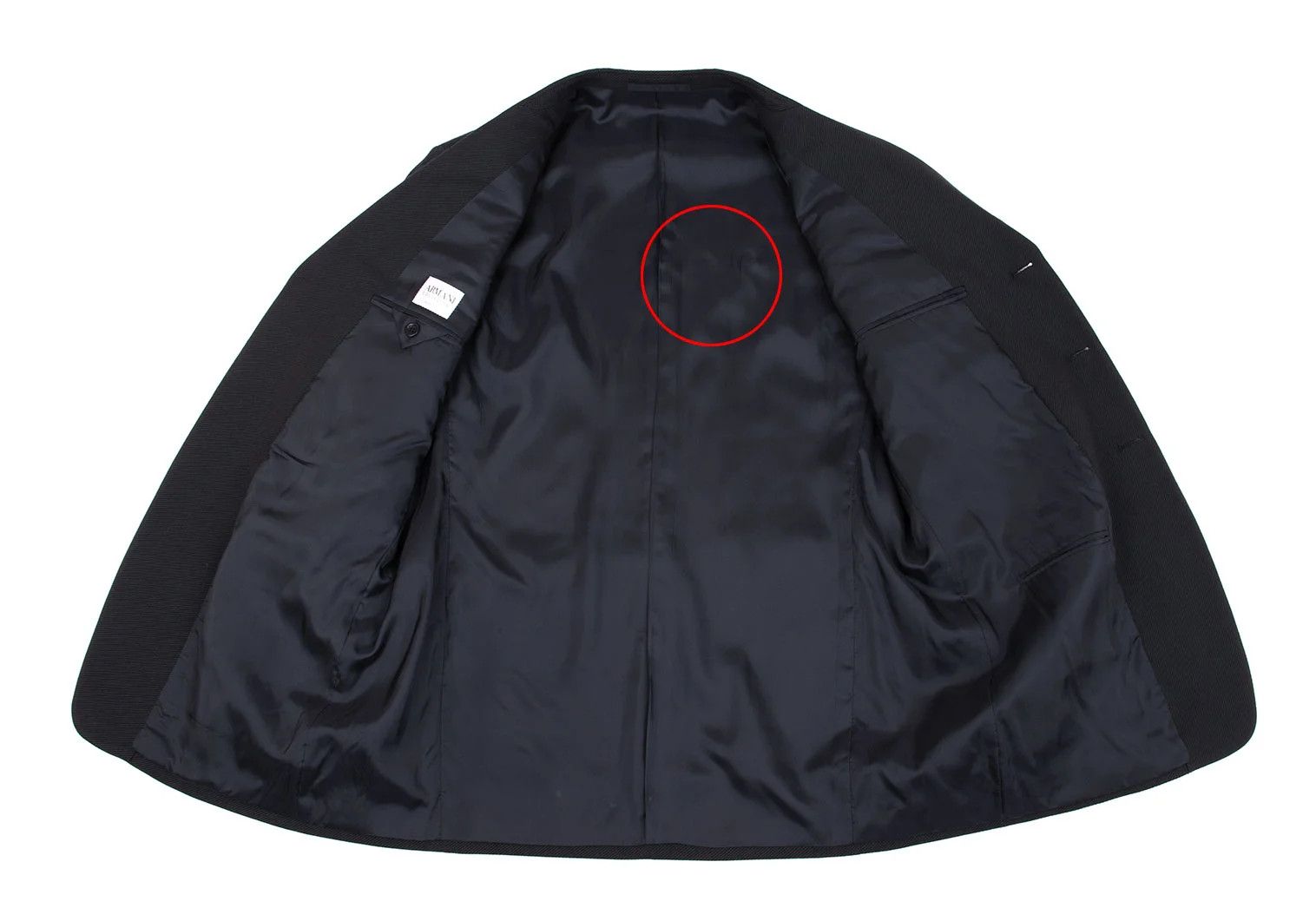 Armani Collezioni Wool Jacket with Diagonal Stripe in Charcoal, Size 54 Size US XXS / EU 40 - 11 Thumbnail