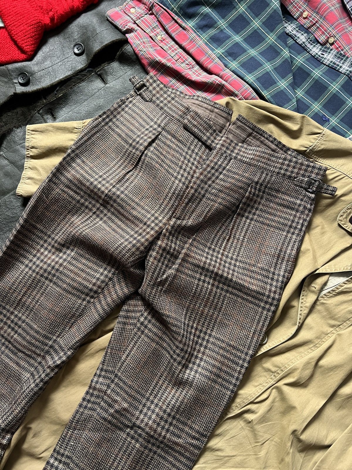 Tom Ford Tom Ford Striped Brown Wool+Silk Pants Trousers Size 28" / US 6 / IT 42 - 7 Thumbnail