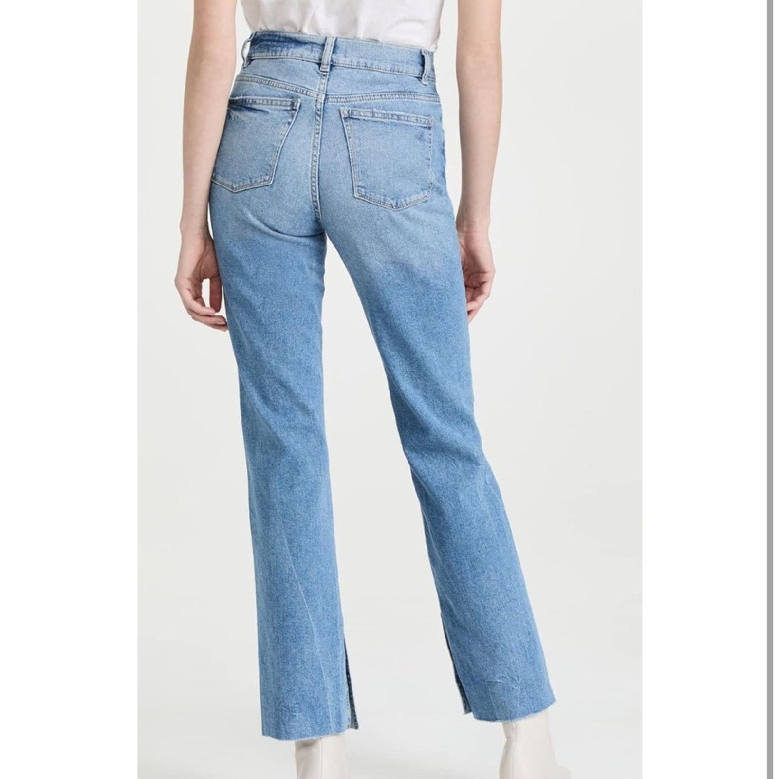 DL1961 NEW DL1961 Patti Straight High Rise Jeans Raw Sz 27 $209 Size 27" / US 4 / IT 40 - 3 Thumbnail
