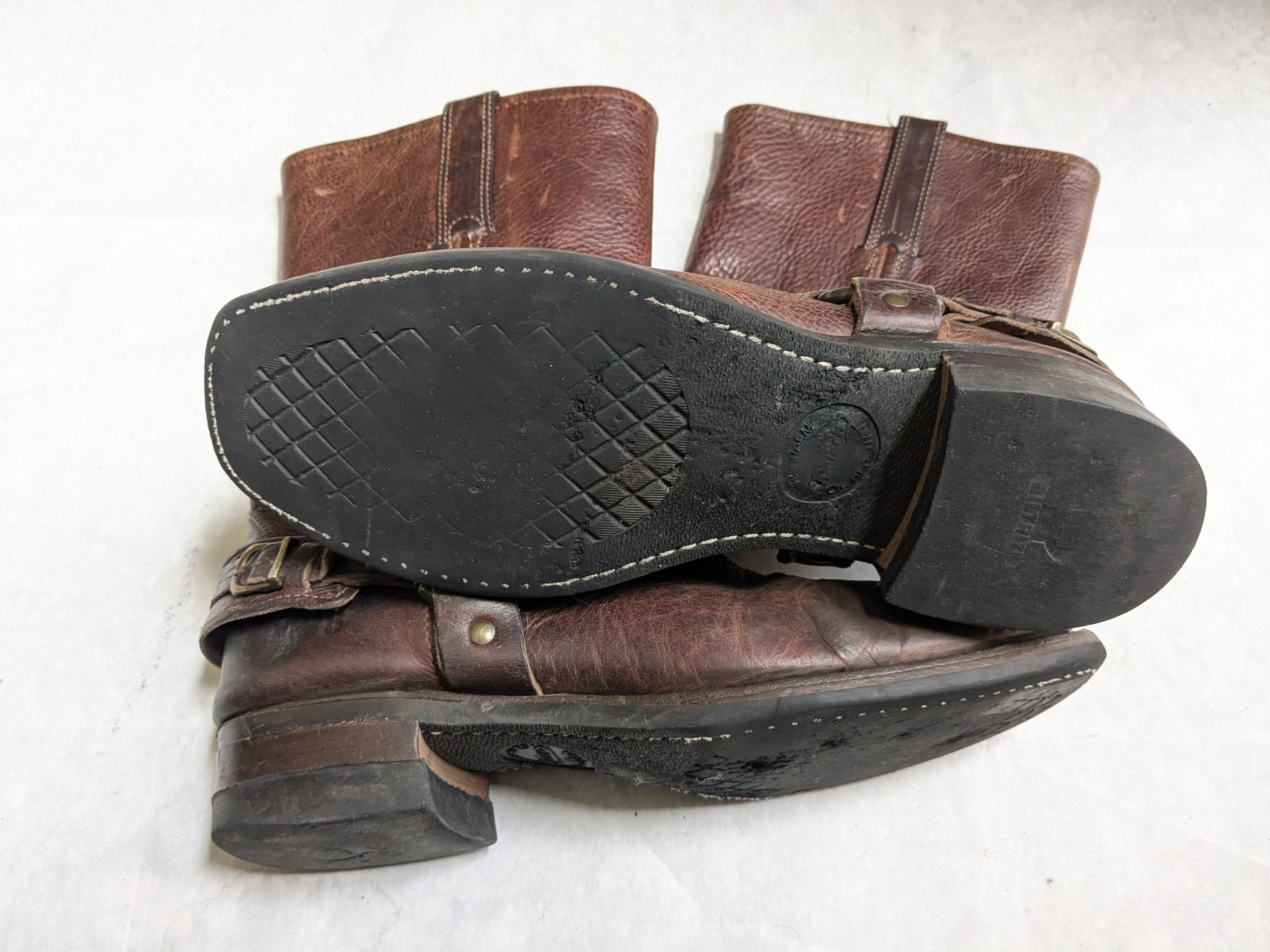 Frye Frye Harness Boots Brown Leather 11 M Buckle Size US 11 / EU 44 - 13 Thumbnail