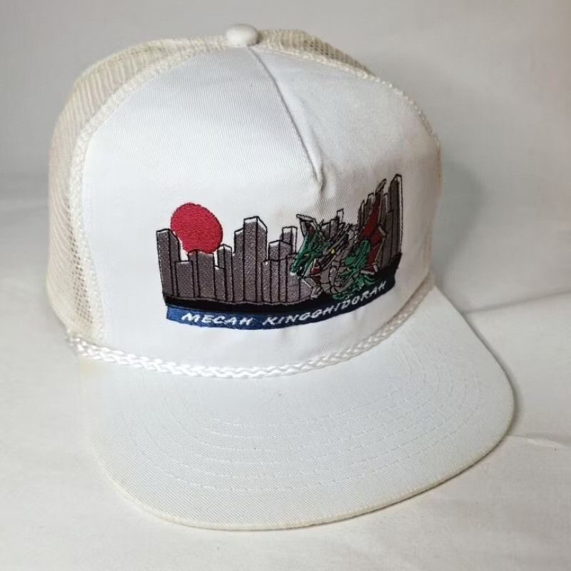 Vintage Mecha King Ghidorah Trucker Hat – Only 1 Available, Rare! Size ONE SIZE - 3 Thumbnail