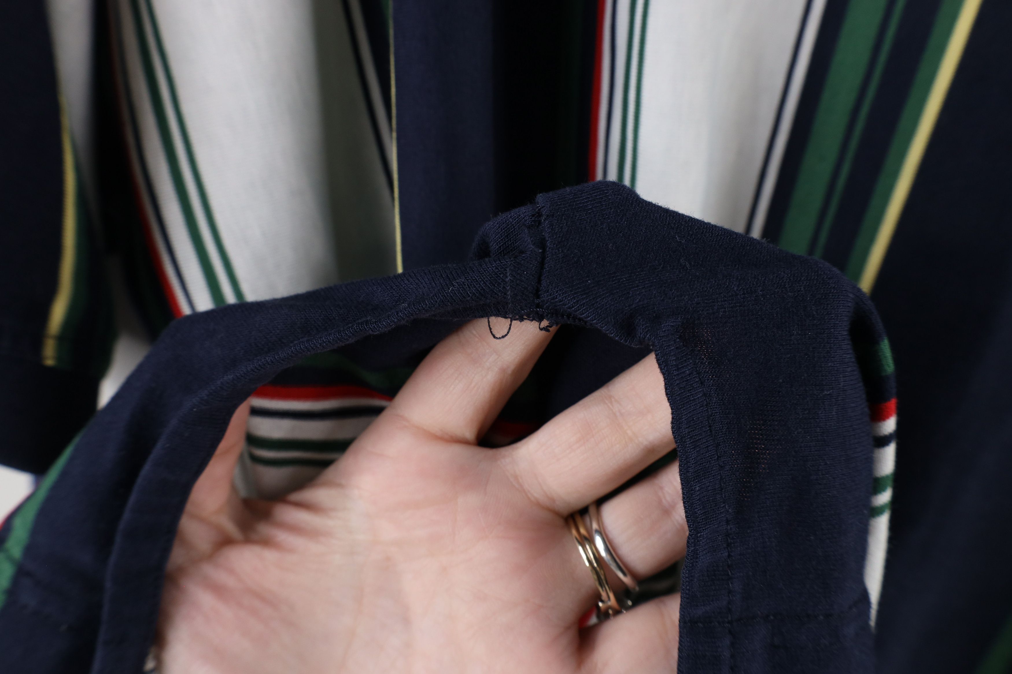 Vintage Vintage 90s Streetwear Rainbow Striped Collared Polo Shirt Size US XXL / EU 58 / 5 - 10 Thumbnail
