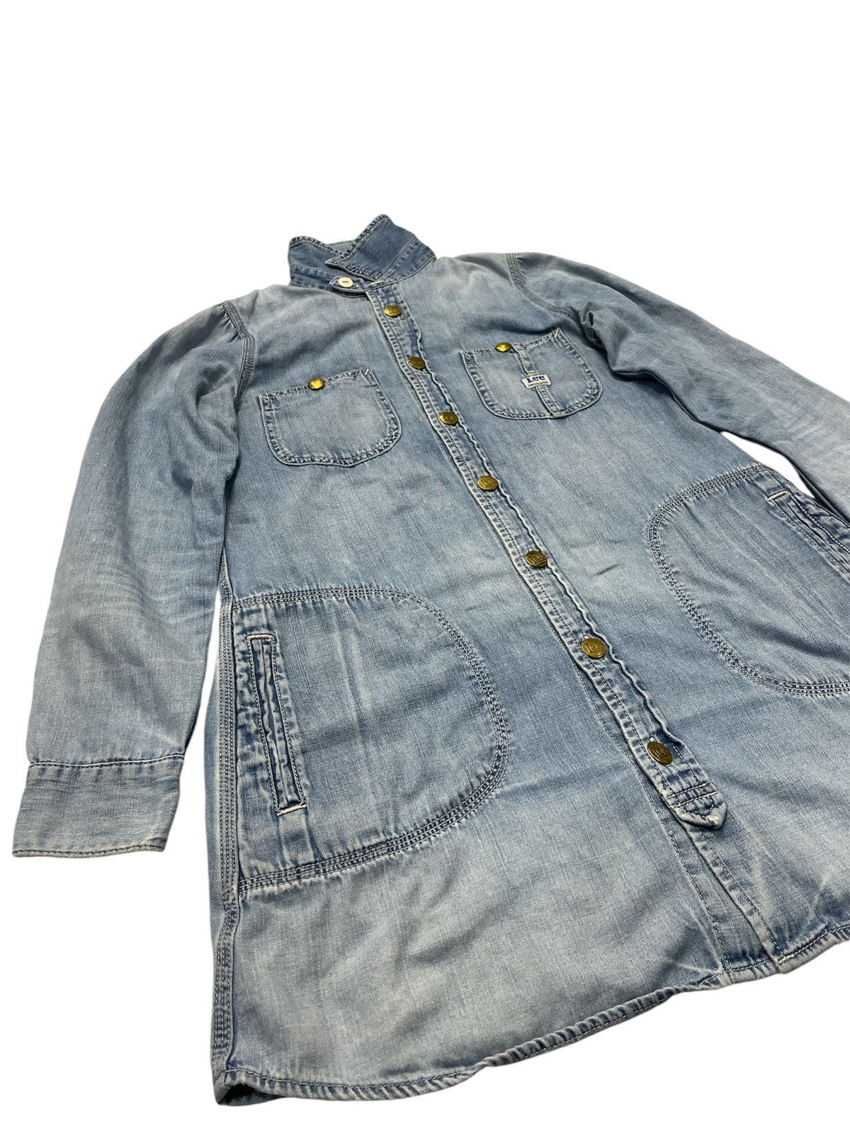 Lee × Vintage Lee Women Vintage Denim Faded Worker Jacket Size S / US 4 / IT 40 - 3 Thumbnail