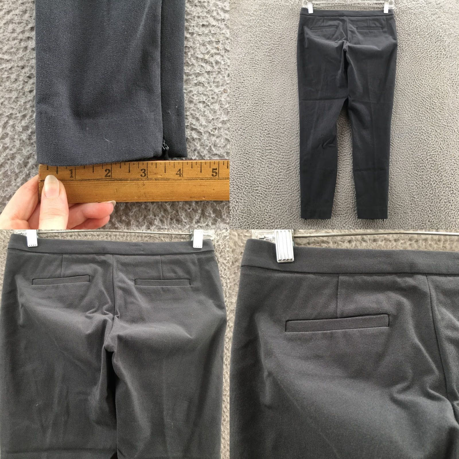 Banana Republic Banana Republic Sloan Capri Skinny Pants Womens 0P Gray Ankle Zip Capris Skinny Jeans 29x25 Womens Size 25" / US 0 / IT 36 - 9 Thumbnail