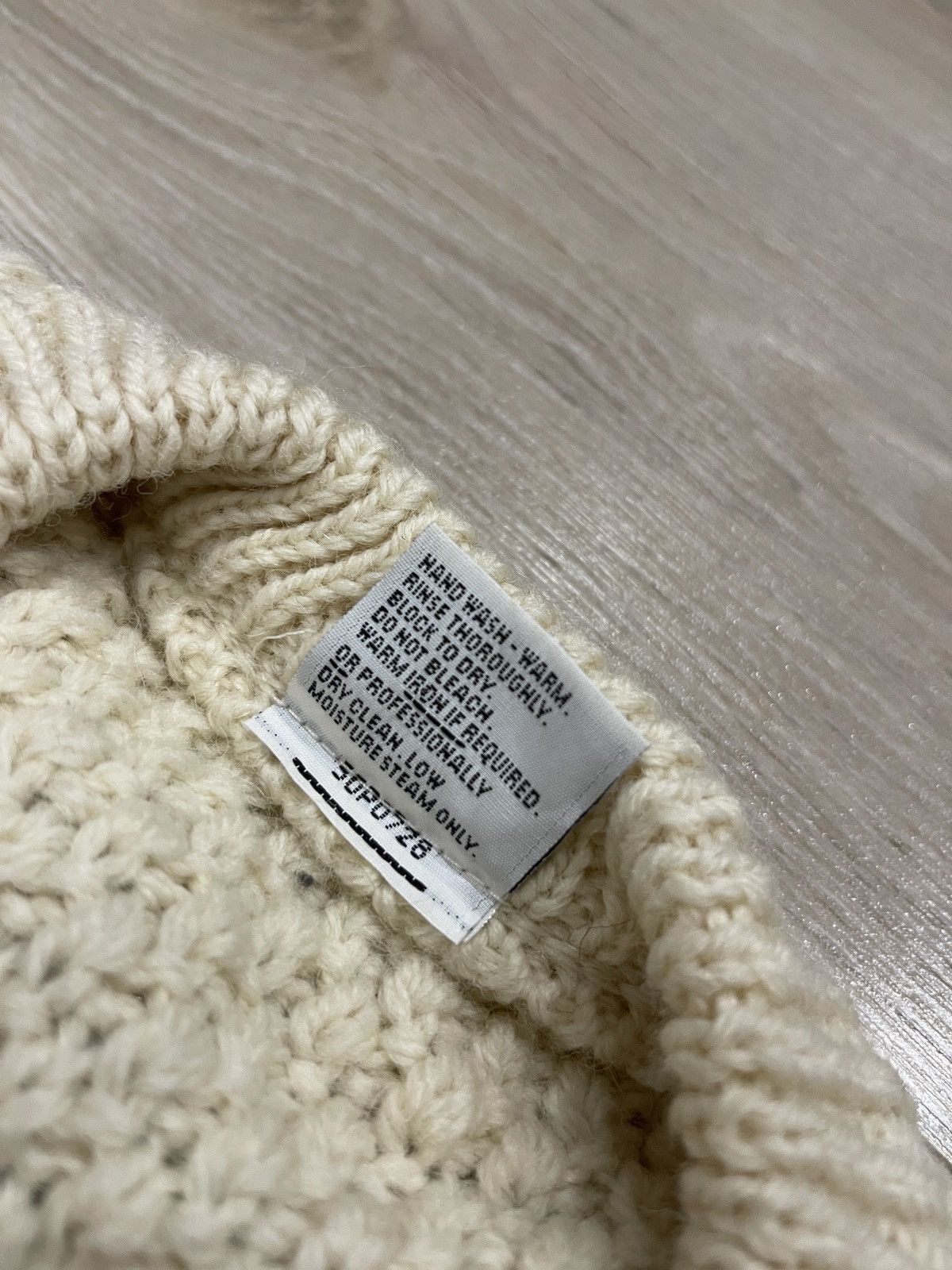Vintage Vintage knitted cardigan beige wool unisex L Size XL / US 12-14 / IT 48-50 - 3 Thumbnail