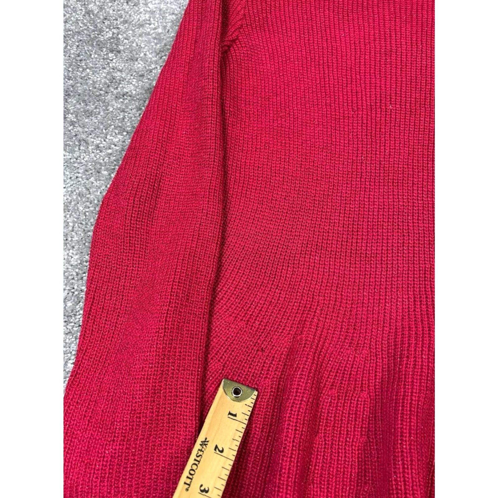 St. John VINTAGE ST.JOHN Women’s Blouse Shirt Adult Small Red Wool Knit Casual Spring Fall Summer Mens Size S / US 4 / IT 40 - 5 Thumbnail