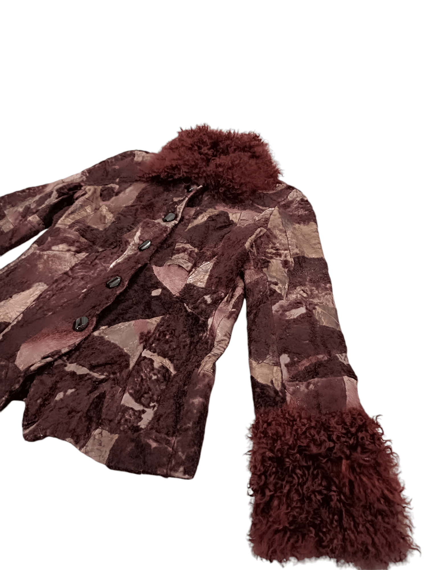Other Vintage Patchwork Fur Leather Jacket Size M / US 6-8 / IT 42-44 - 2 Thumbnail