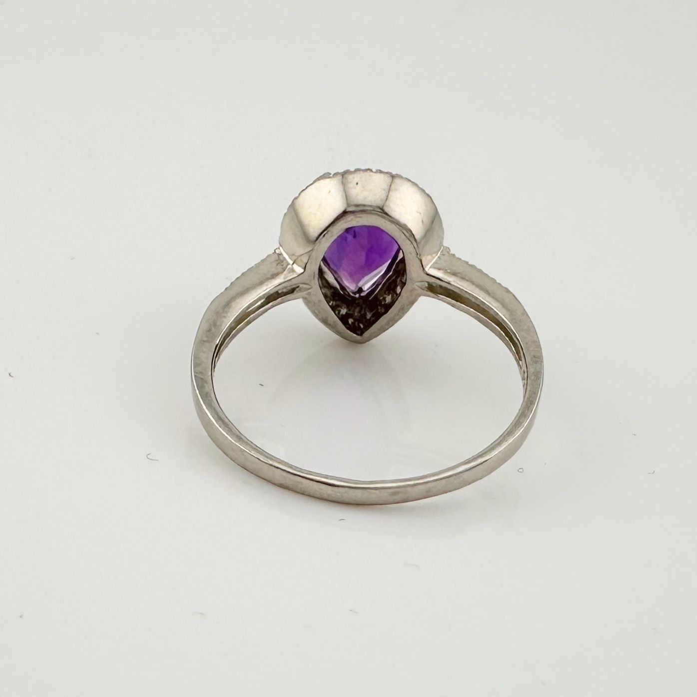2.24 Carat Natural Amethyst Ring Size 8.25 - Sterling SIlver