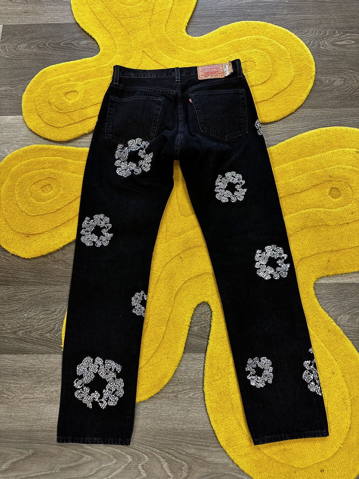 DENIM TEARS Denim Tears Levi's Cotton Wreath Swarovski 501 Jeans