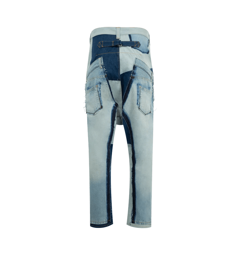 Junya Watanabe o1h1sh11225 Layered Jeans in Light Blue Size US 36 / EU 52 - 2 Thumbnail