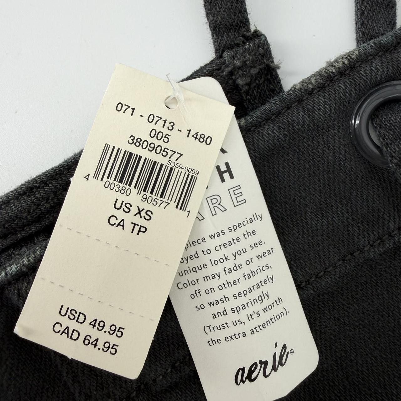 Aries Nwt Aerie Charcoal Denim Overalls Size 26" / US 2 / IT 38 - 3 Thumbnail