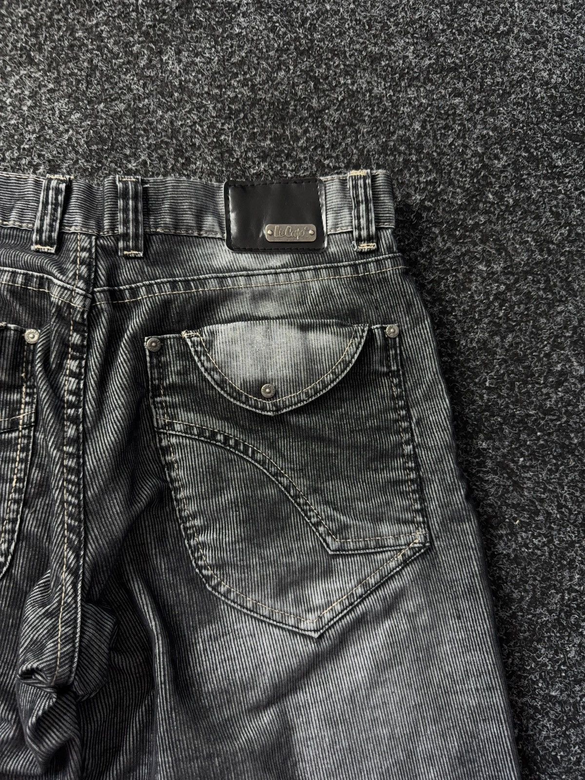 Japanese Brand × Lee Lee Cooper Relaxed Fit Faded Grey Corduroy style Jeans Y2K Size US 32 / EU 48 - 12 Thumbnail