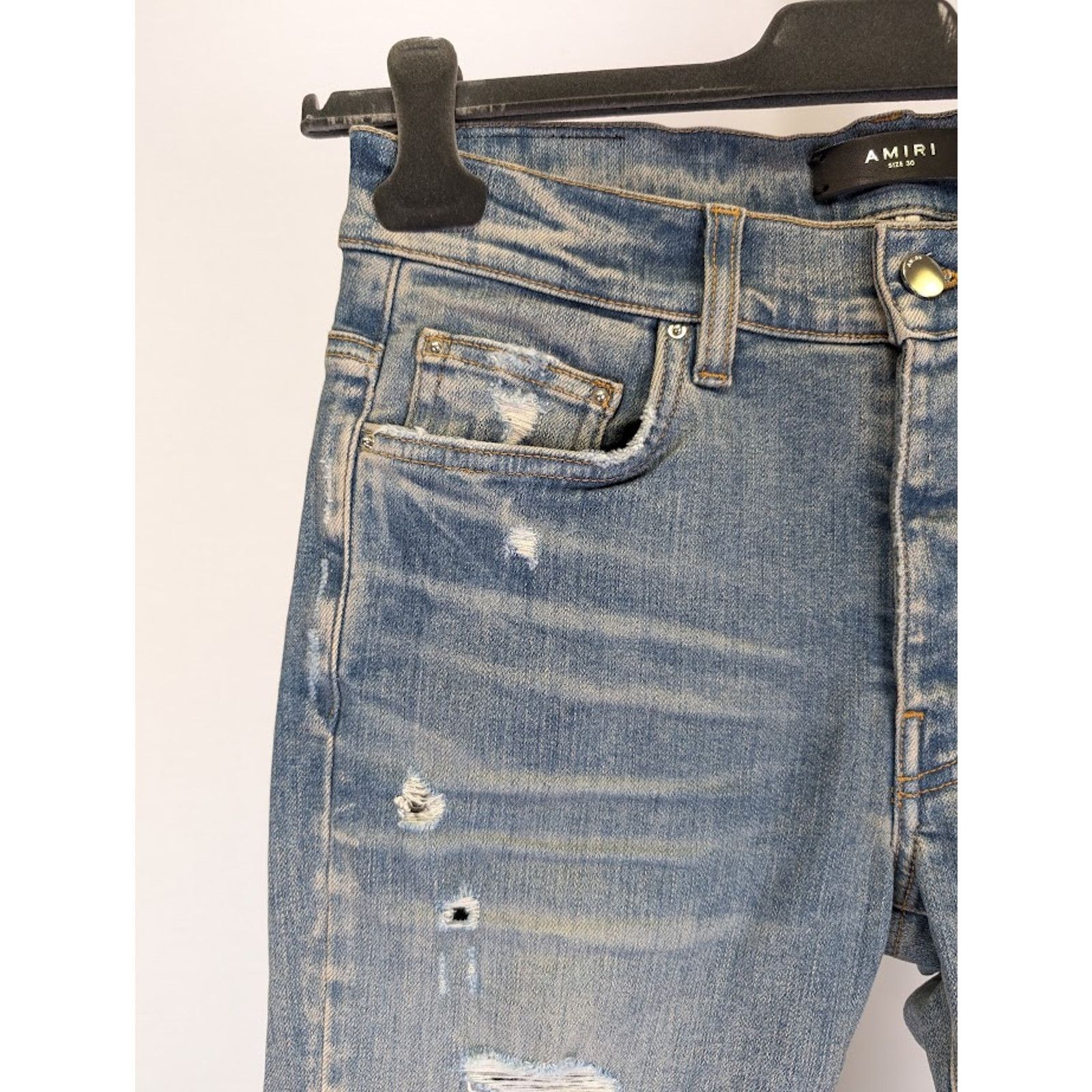 Amiri o1rshd1 MX1 Neon Plaid in Clay Indigo Size US 31 - 11 Thumbnail