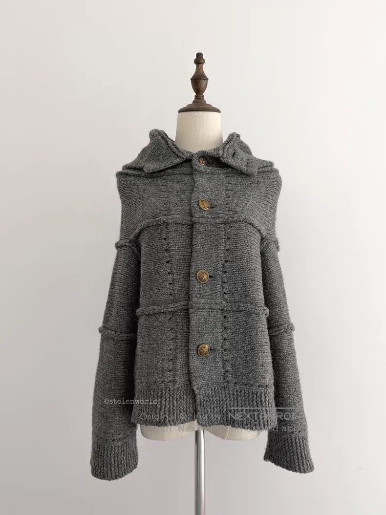 Comme des Garcons Comme Des Garcons size F Chunky Gold Button Hooded Jacket Size XS / US 0-2 / IT 36-38 - 5 Thumbnail