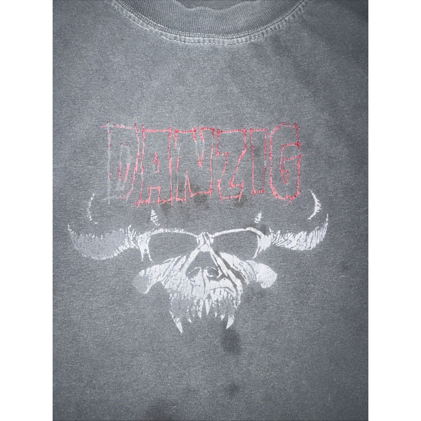 Band Tees Vintage Y2K Danzig T-Shirt Black XXL Distressed Sun Fade Size US XXL / EU 58 / 5 - 3 Thumbnail
