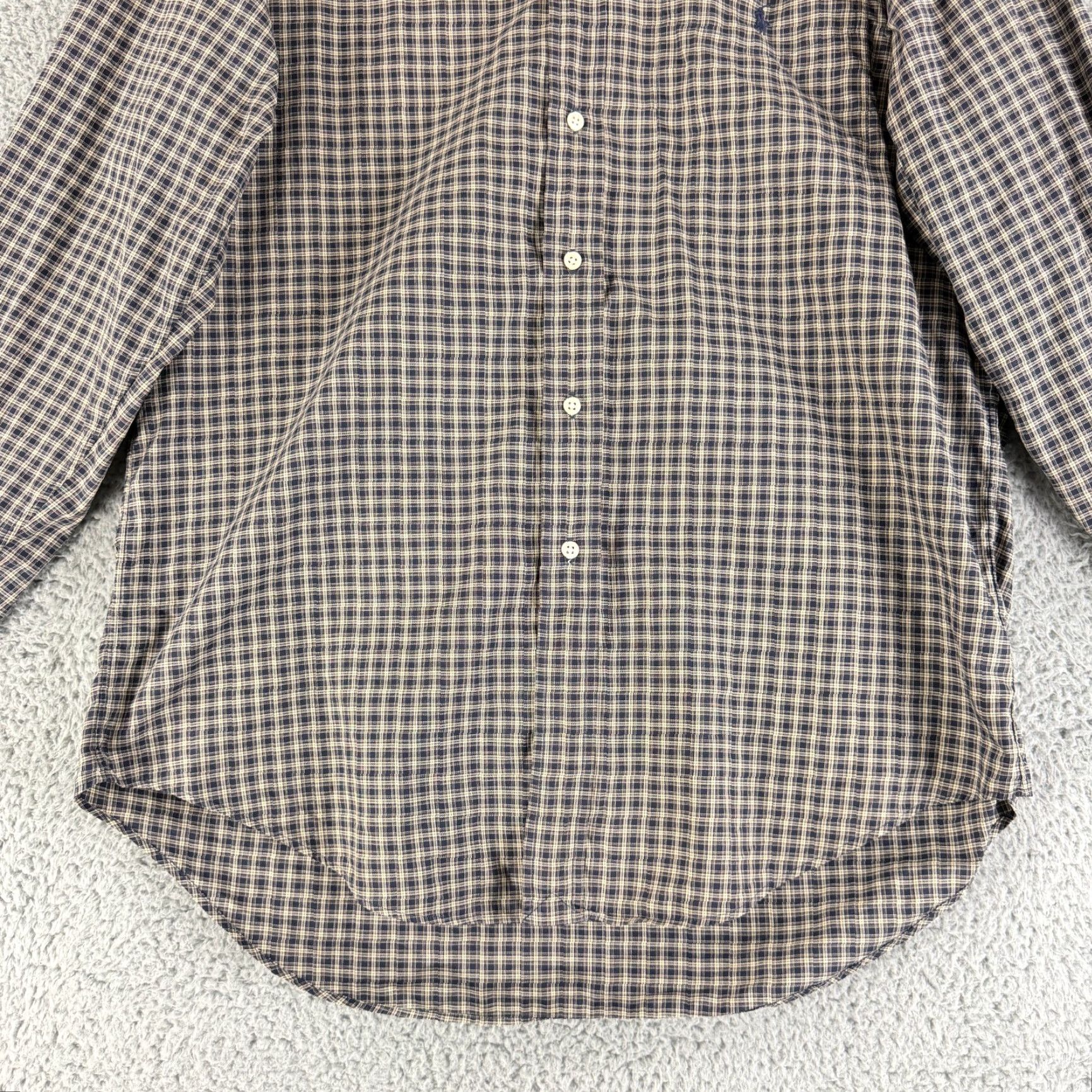 Ralph Lauren Ralph Lauren Button-Down Shirt Mens M Brown Plaid Classic Fit Long Sleeve Size US M / EU 48-50 / 2 - 4 Thumbnail