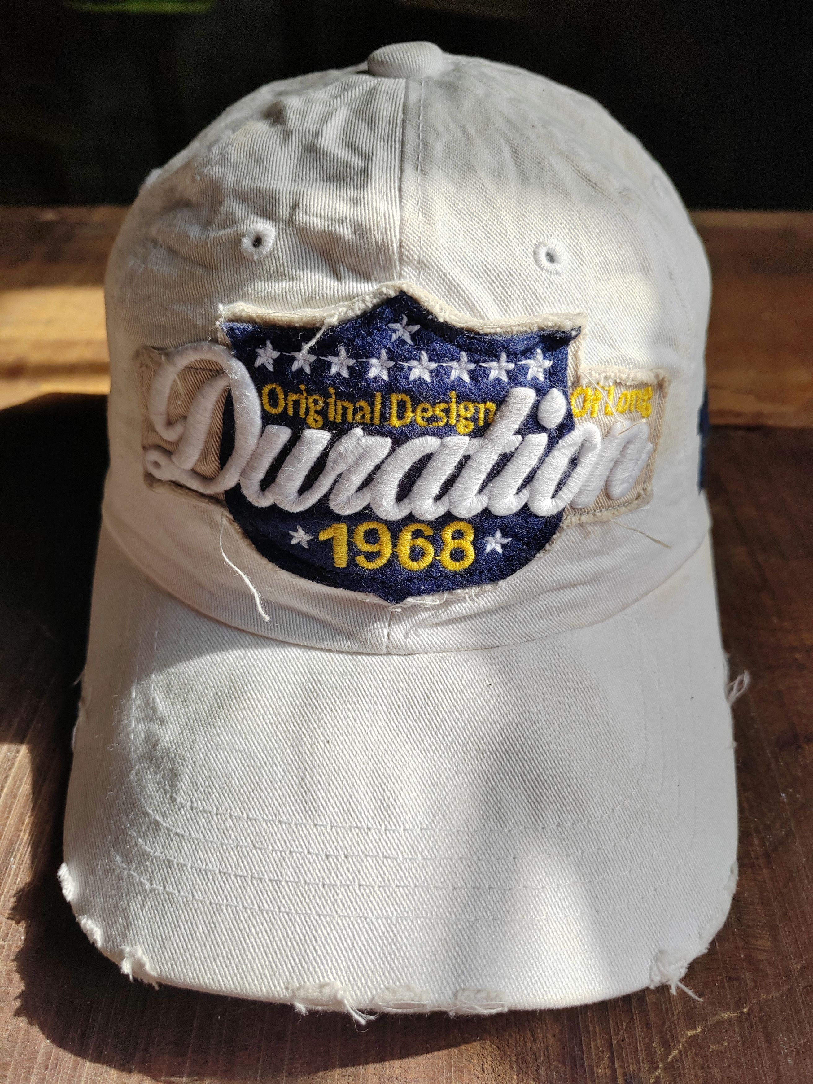 Vintage Vintage Duration Distressed Style Cap Hat Size ONE SIZE - 2 Thumbnail