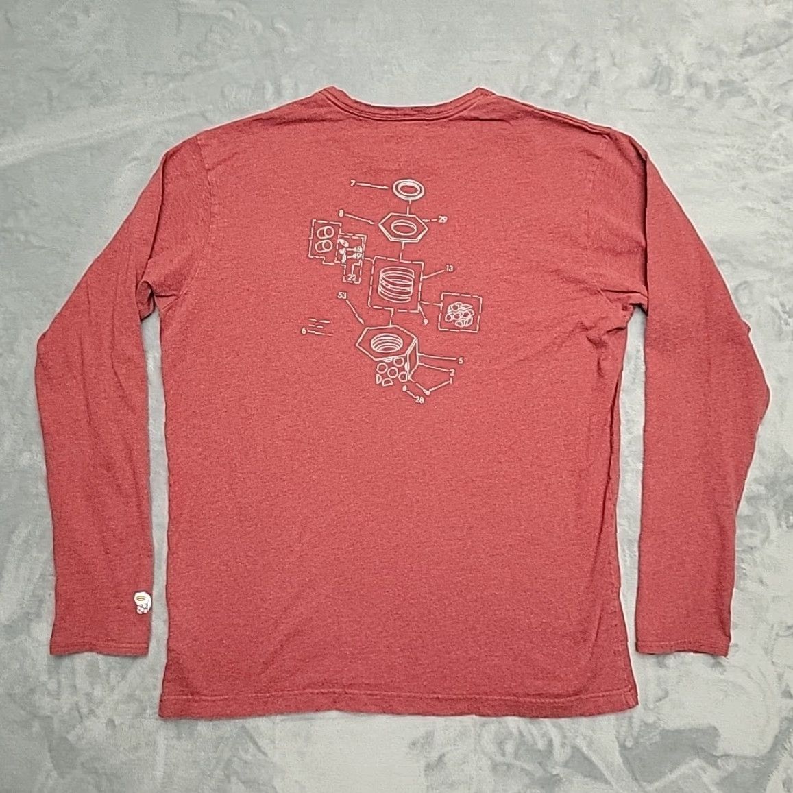 Mountain Hardwear VINTAGE Mountain Hardwear Shirt Mens L Red 100% Organic Cotton Long Sleeve Outdoor TEE Size US L / EU 52-54 / 3 - 5 Thumbnail
