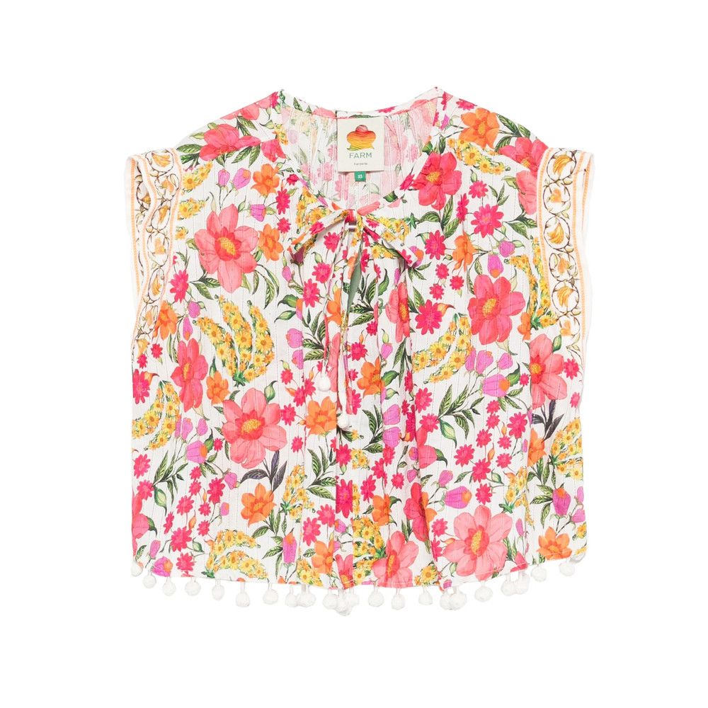 Farm Rio WHITE Tops - Vests & Tank Tops