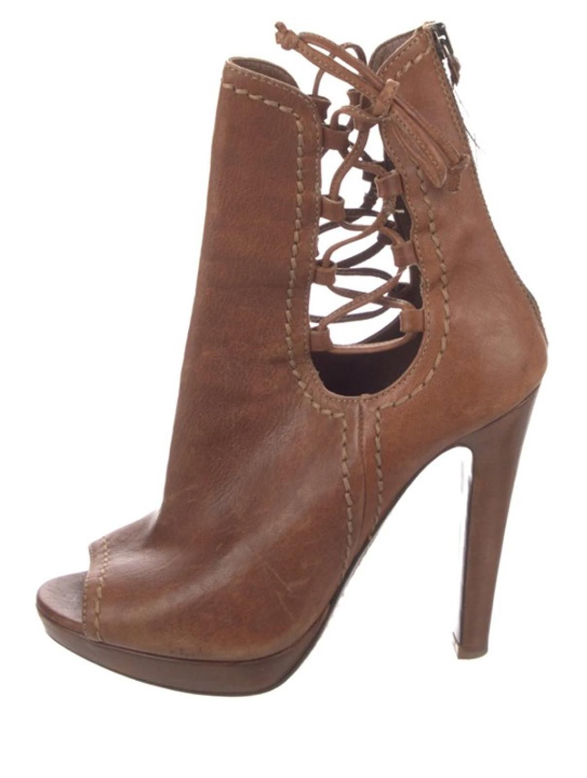 Miu Miu MIU MIU Leather Heeled Booties - SIZE 6 Size US 6 / IT 36 - 3 Thumbnail