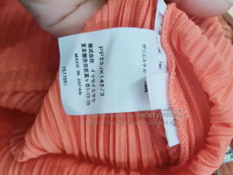 Issey Miyake Issey Miyake Orange Pleated Top Size L / US 10 / IT 46 - 3 Thumbnail