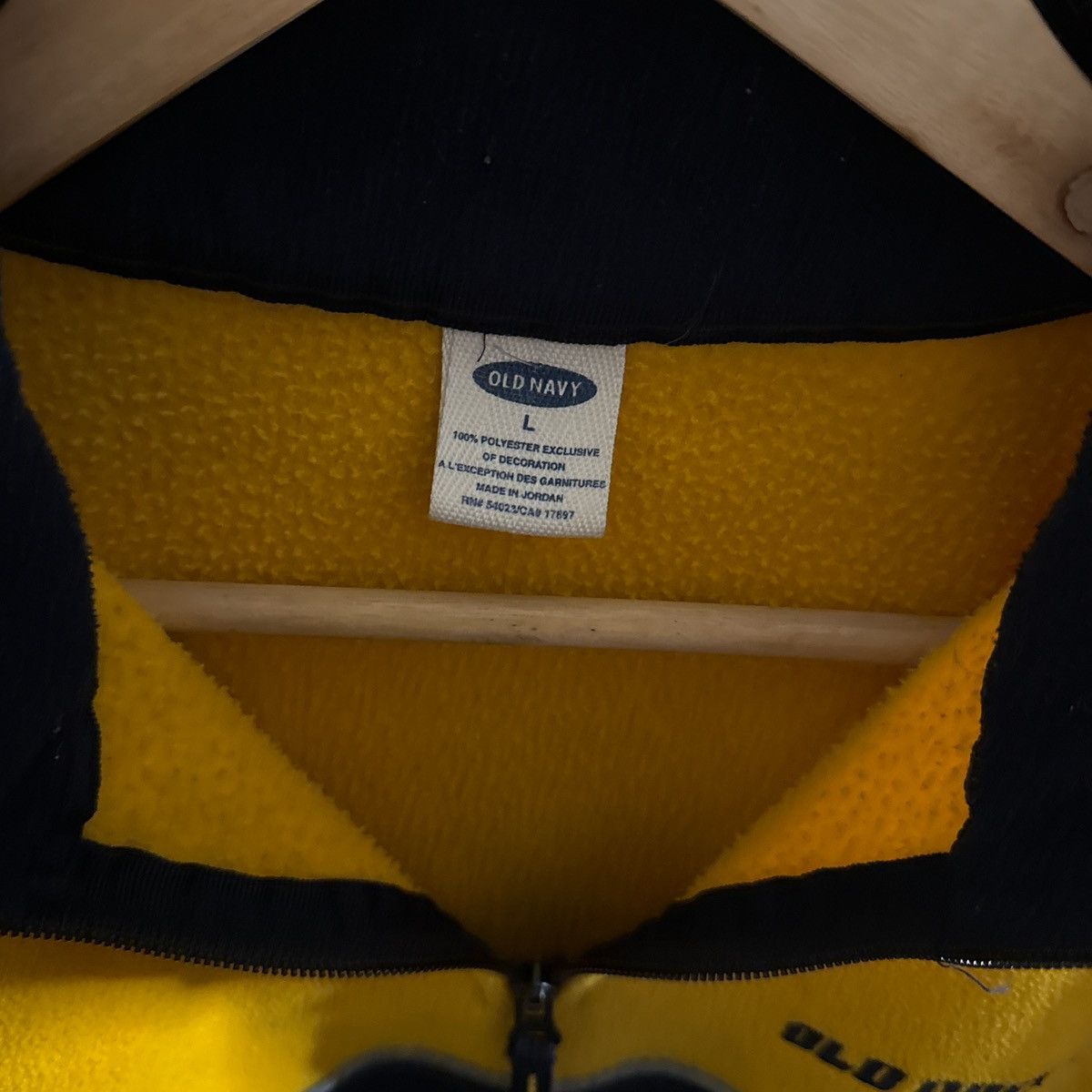 Old Navy Vintage Y2K Old Navy Yellow and Navy Blue Quarter Zip Size US L / EU 52-54 / 3 - 5 Thumbnail