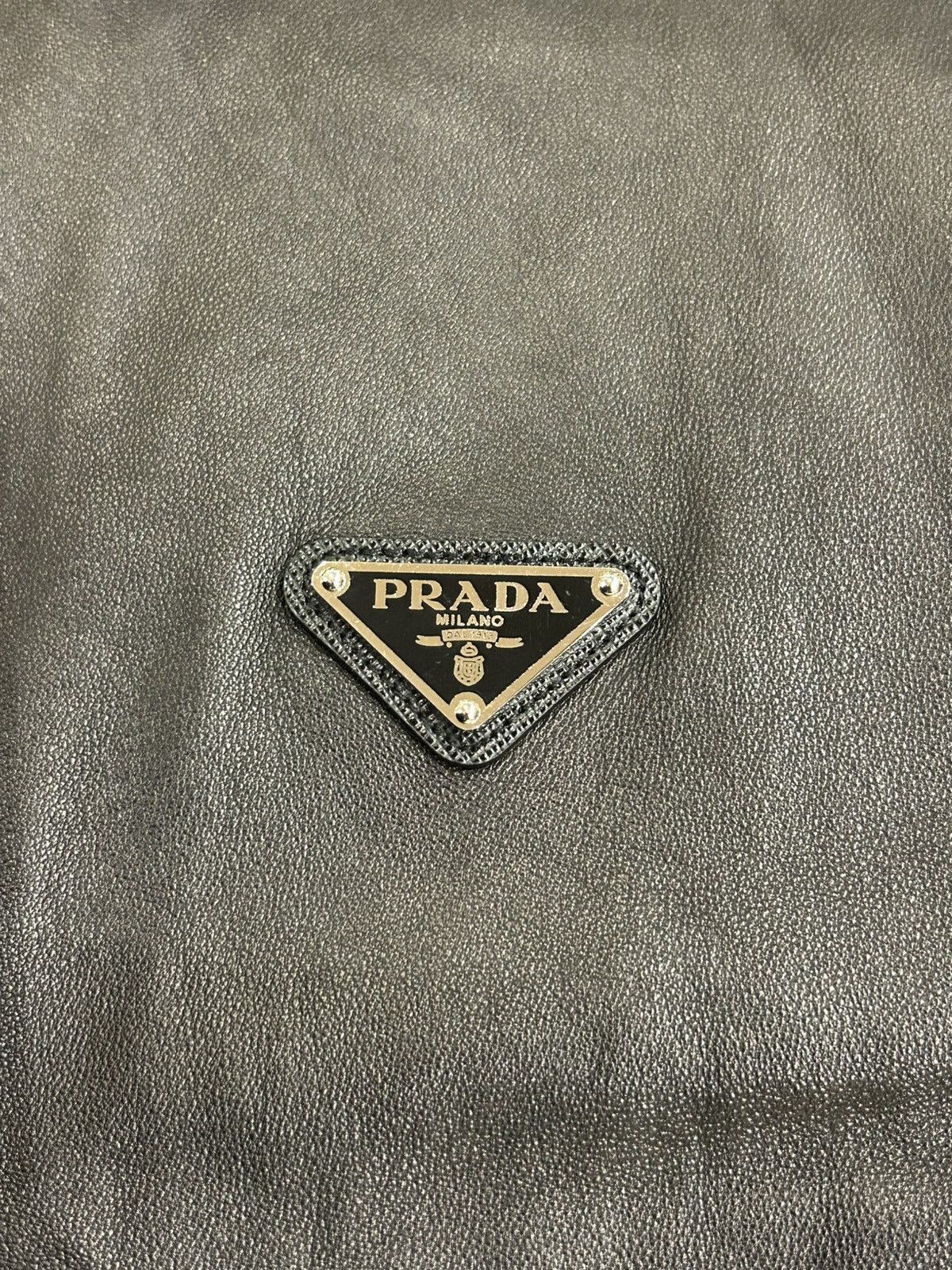 Prada Prada Leather Zip Up Jacket Size US M / EU 48-50 / 2 - 3 Thumbnail