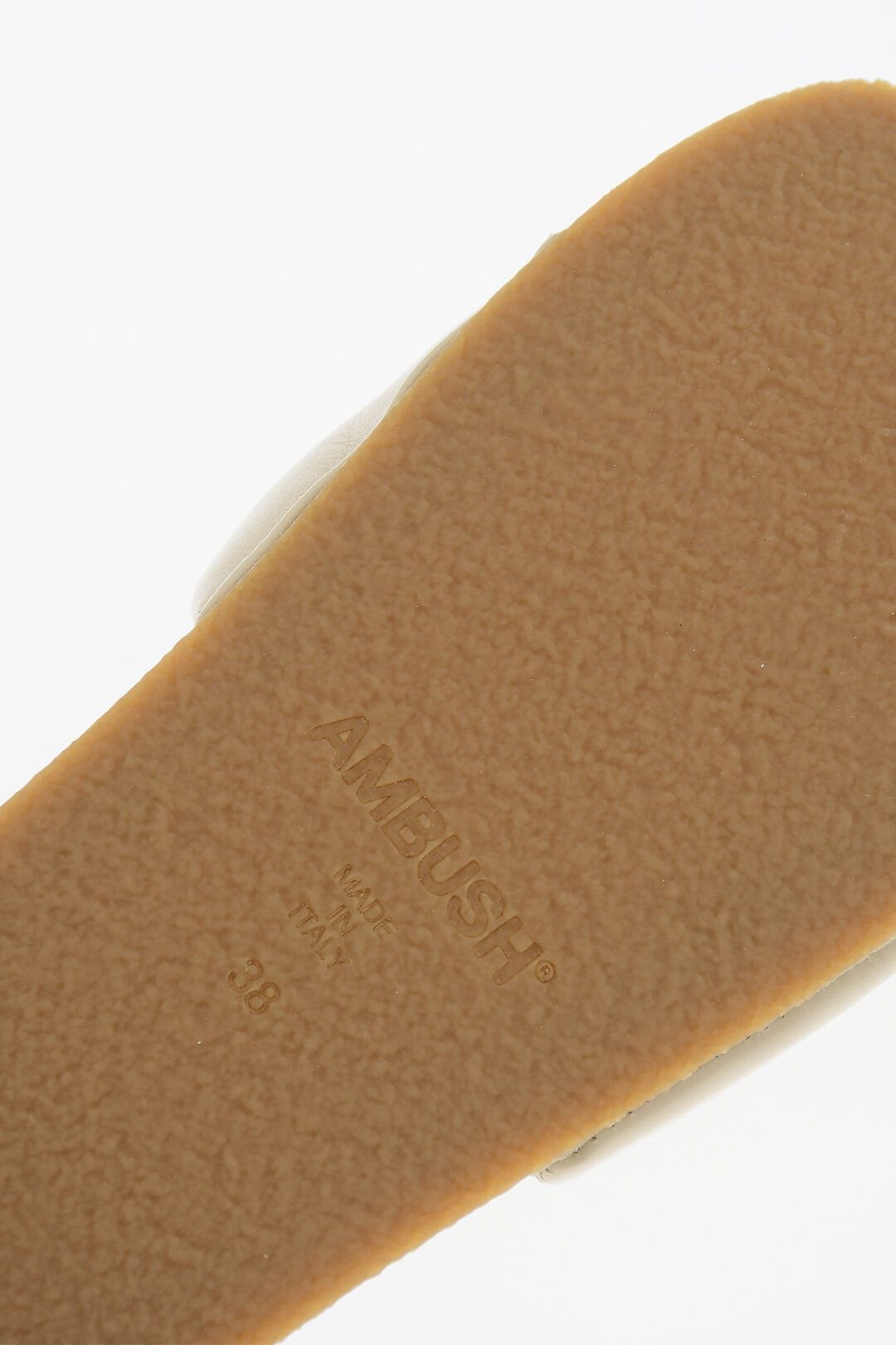 Ambush Design og1mm0925 Leather Slides in Beige Size US 7 / EU 40 - 4 Thumbnail