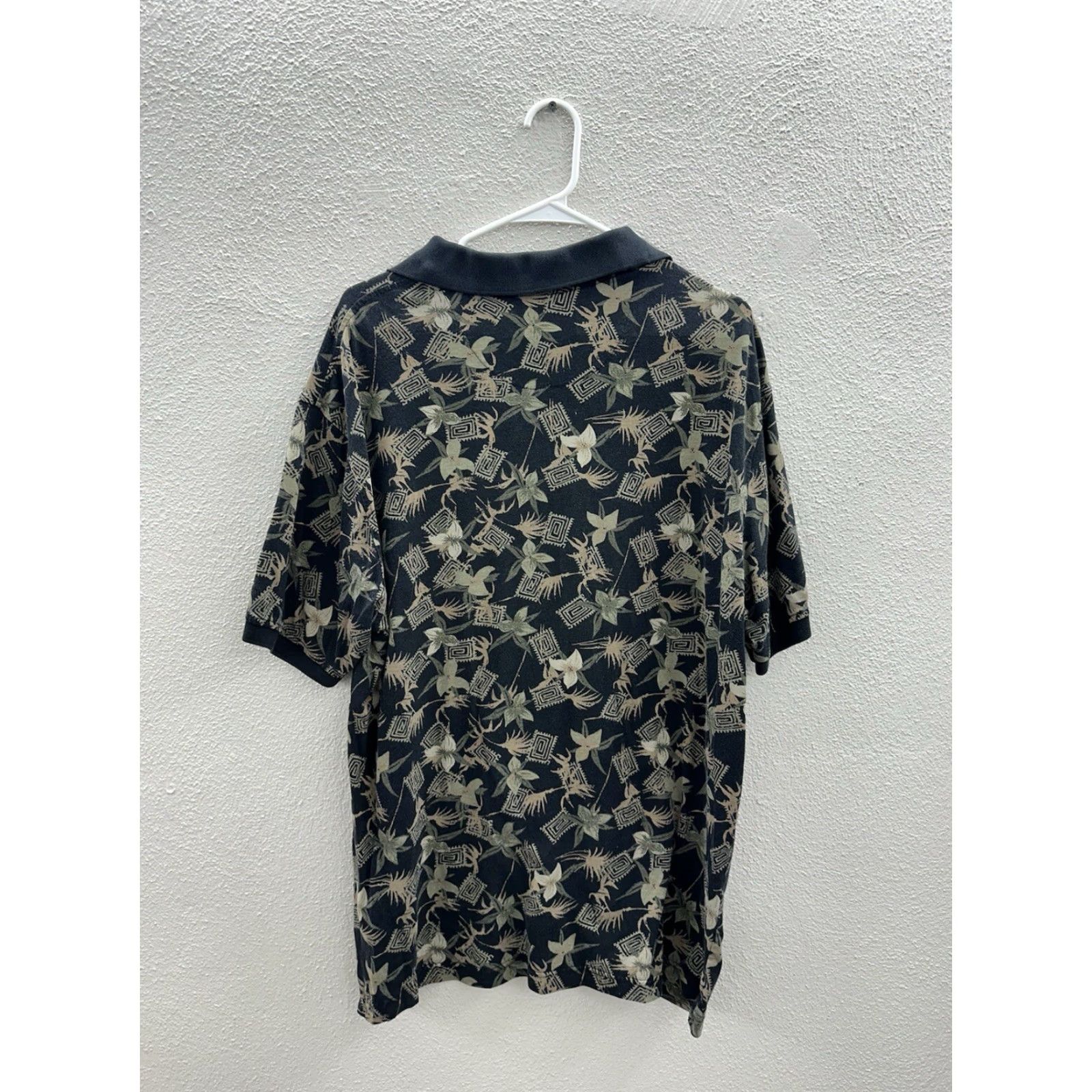 Ocean Pacific VINTAGE Ocean Pacific Menswear Polo Shirt Black Hawaiian XL Short Sleeve Mens Shirt 80s 90s Beach Golf Size US XL / EU 56 / 4 - 7 Thumbnail