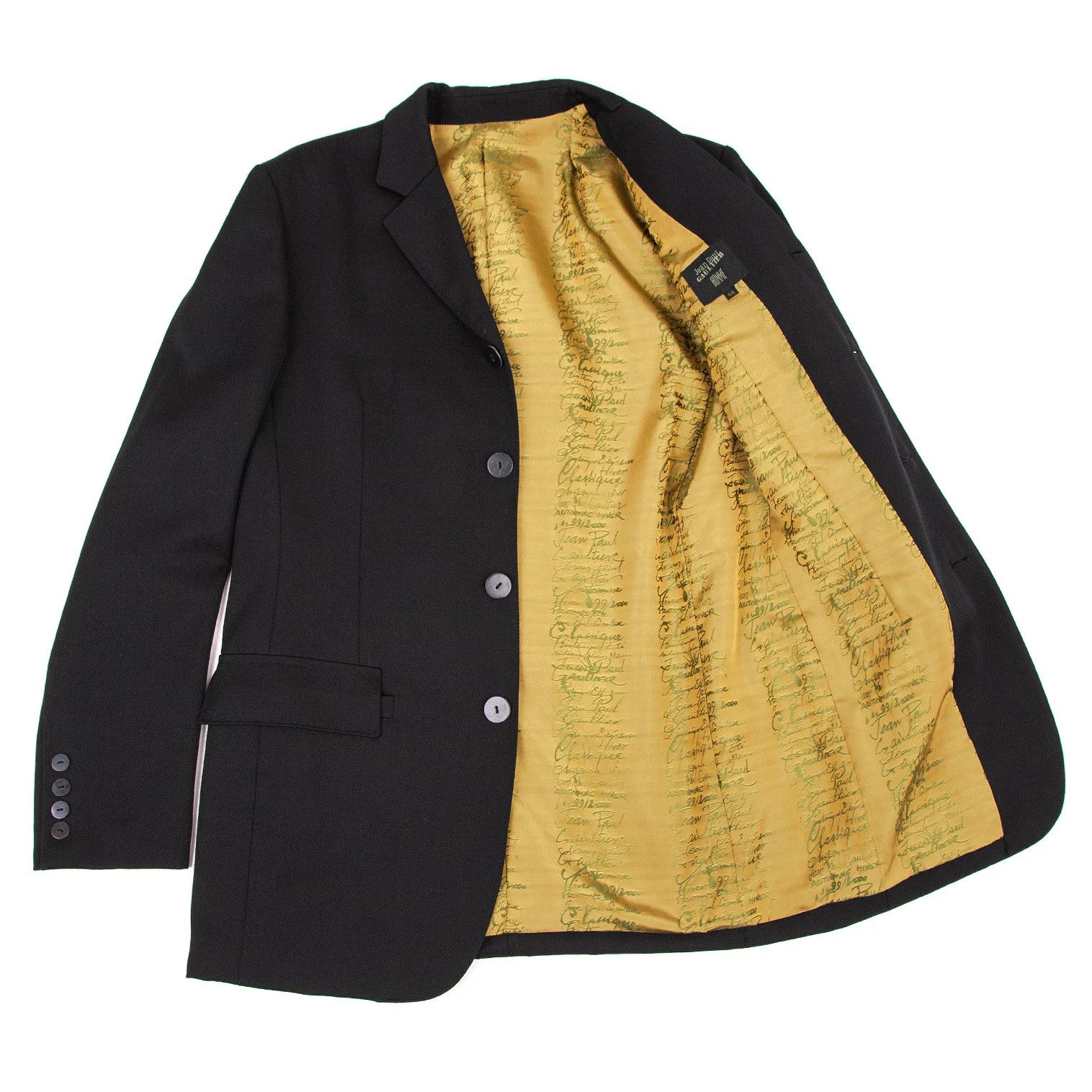 Jean Paul Gaultier Wool Gabardine Jacket in Black Size 50 Size US M / EU 48-50 / 2 - 1 Thumbnail