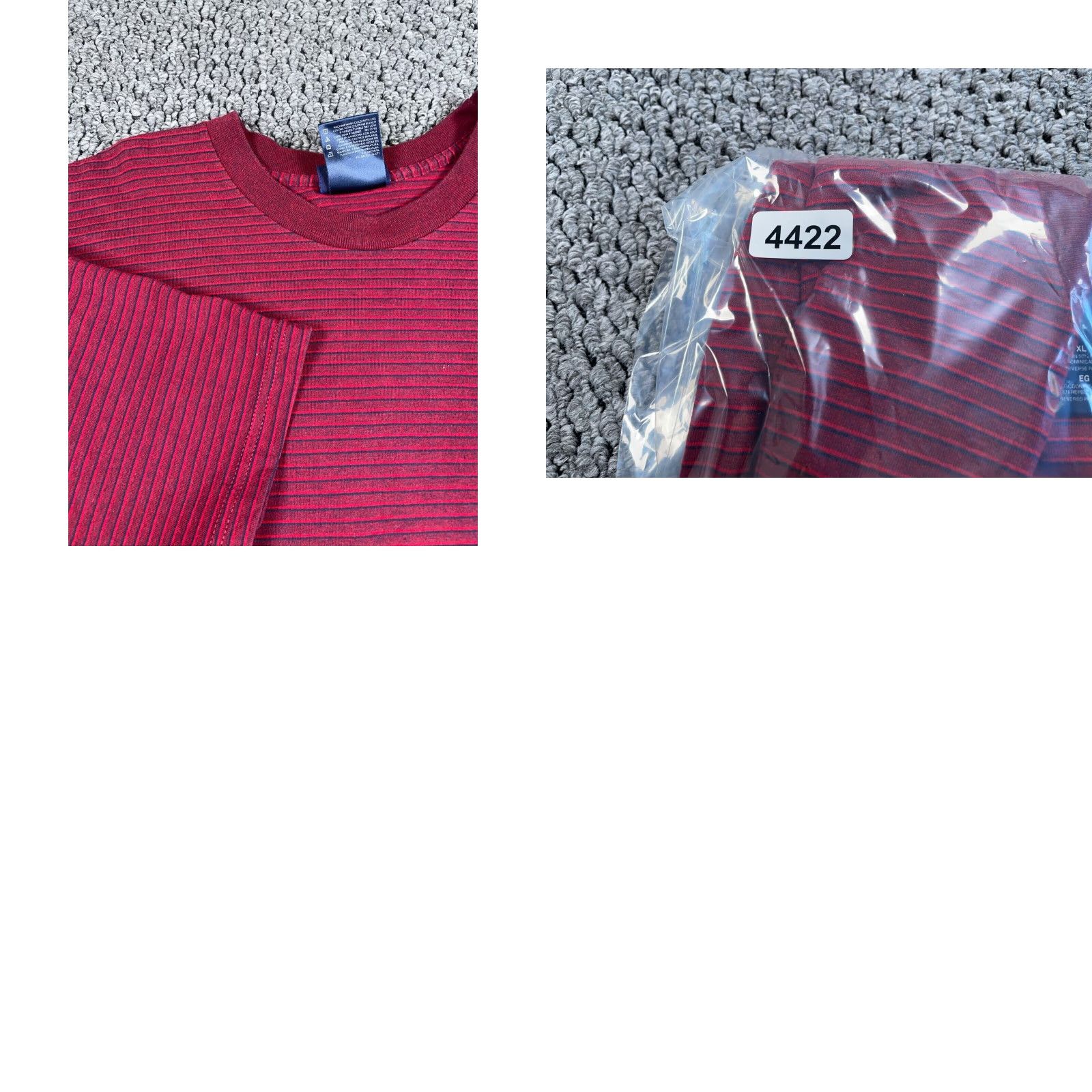 Vintage VINTAGE VTG Elongated Striped Pattern T-Shirt Adult XL Red Black Crewneck Skater Y2K Mens Size US XL / EU 56 / 4 - 8 Thumbnail