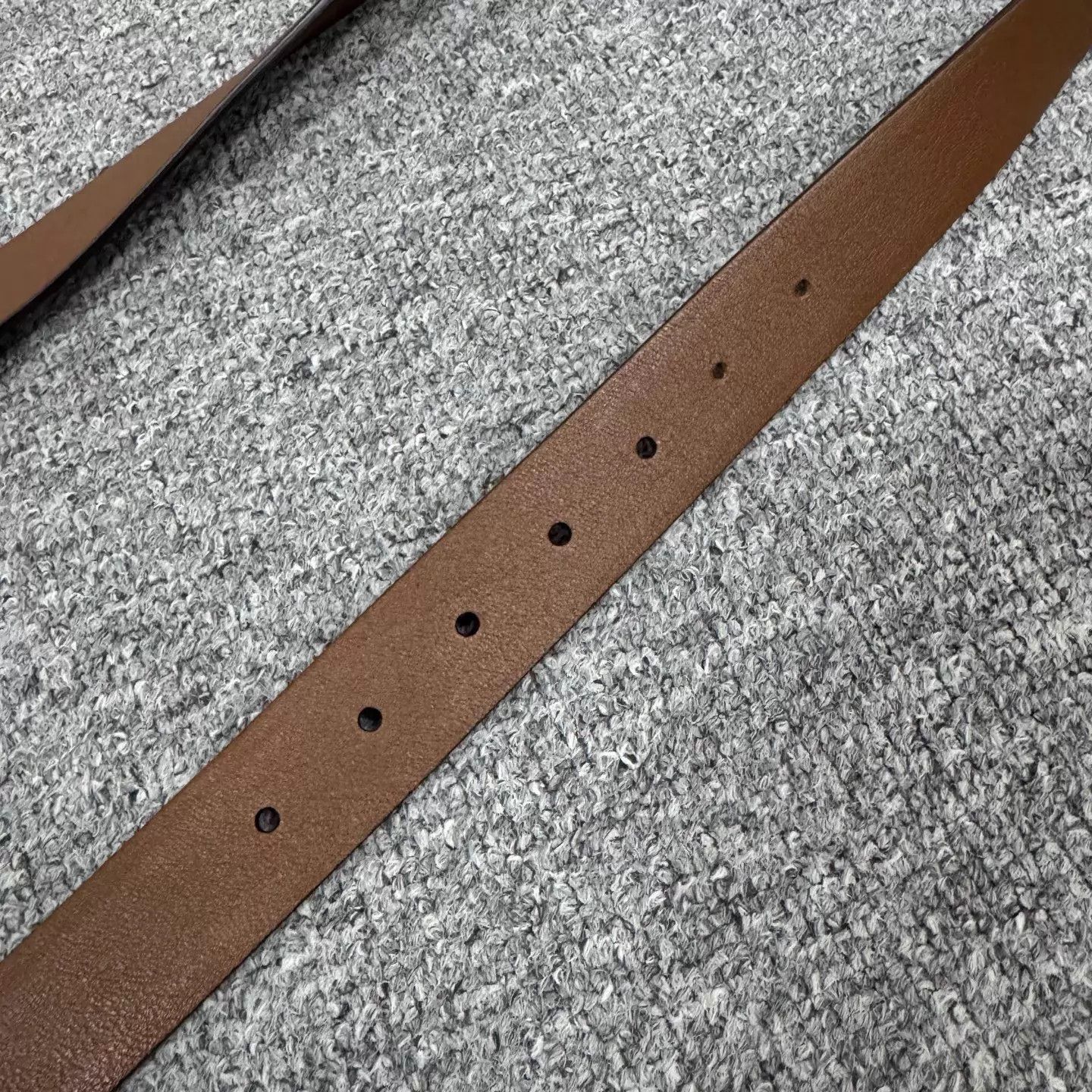 Miu Miu MIU MIU 99 New Brown Belt Hollow Letter Gold Buckle Size ONE SIZE - 5 Thumbnail