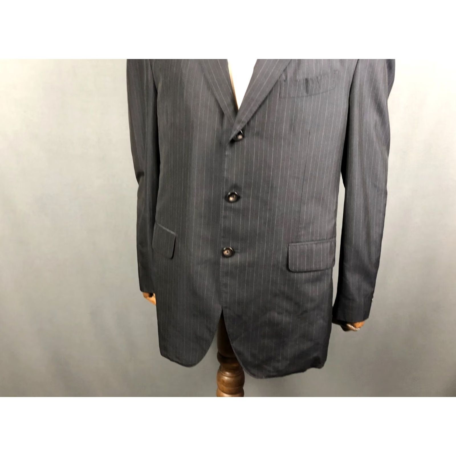 Boglioli Boglioli Blazer Silk Men 54 Black Striped Shirt? Size 54R - 6 Thumbnail