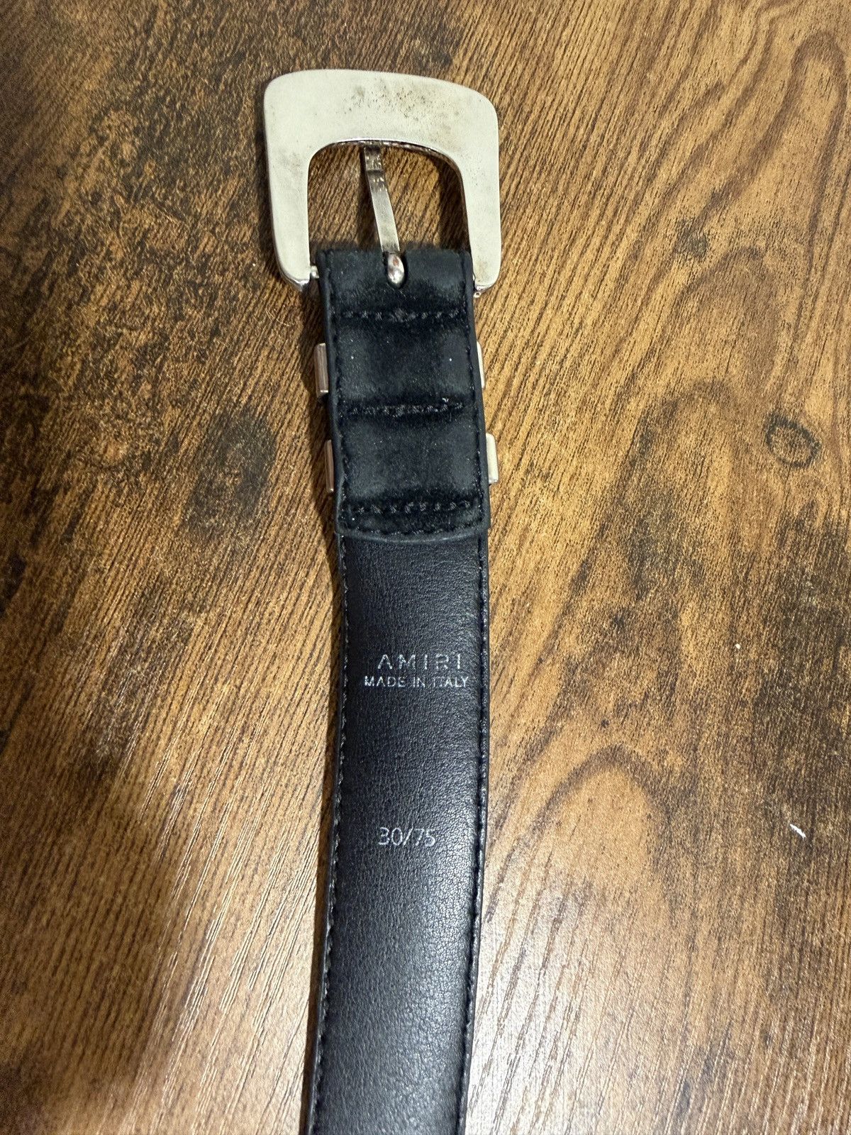 Amiri Amiri Engraved Suede Belt Size 30 - 2 Thumbnail