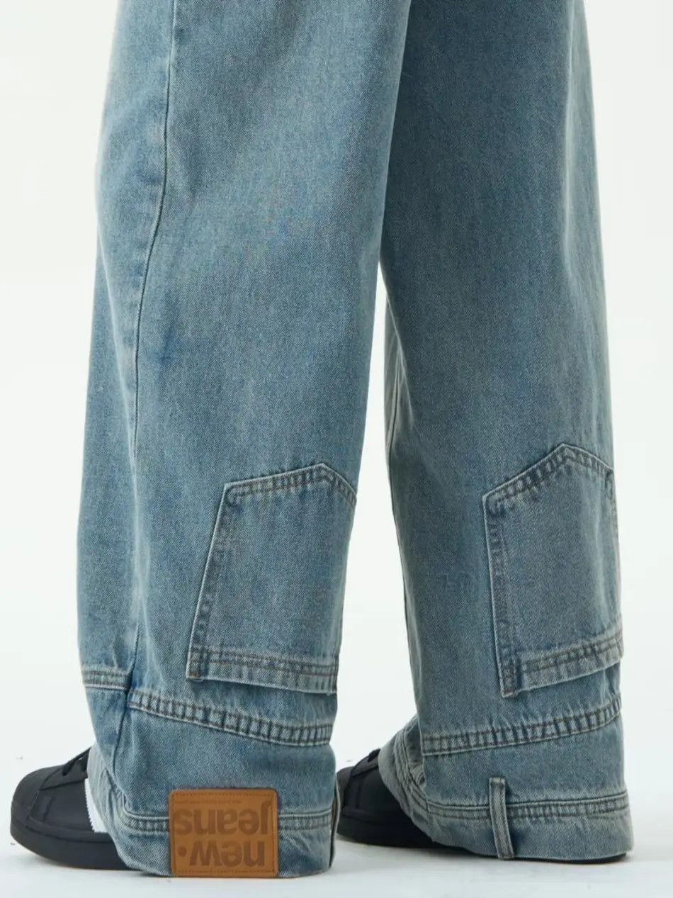 Japanese Brand × Jean Retro loose wide leg straight leg jeans Size US 32 / EU 48 - 2 Thumbnail
