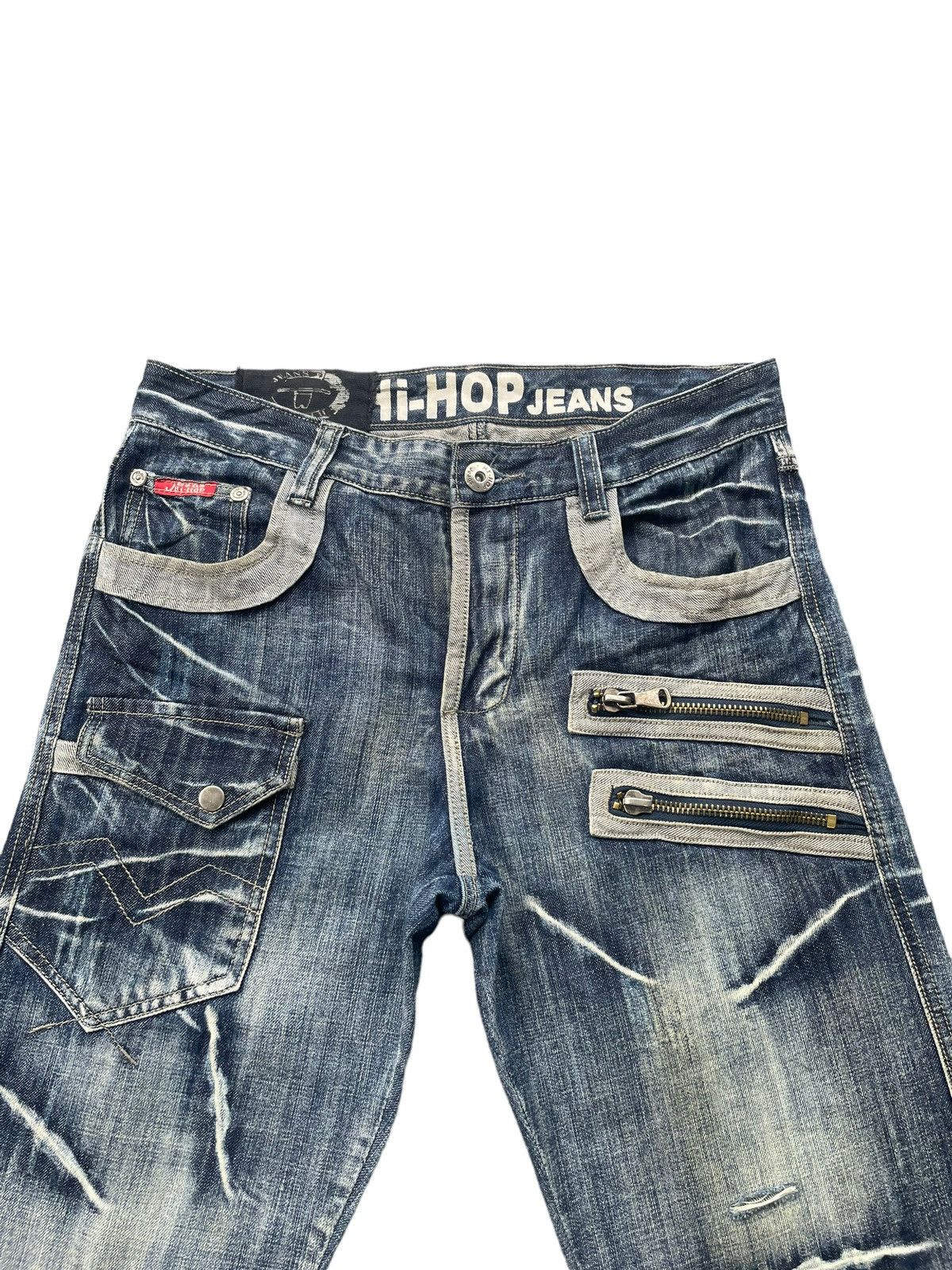 Japanese Brand Hi-Hop Custom Distresed Denim Size US 34 / EU 50 - 5 Thumbnail