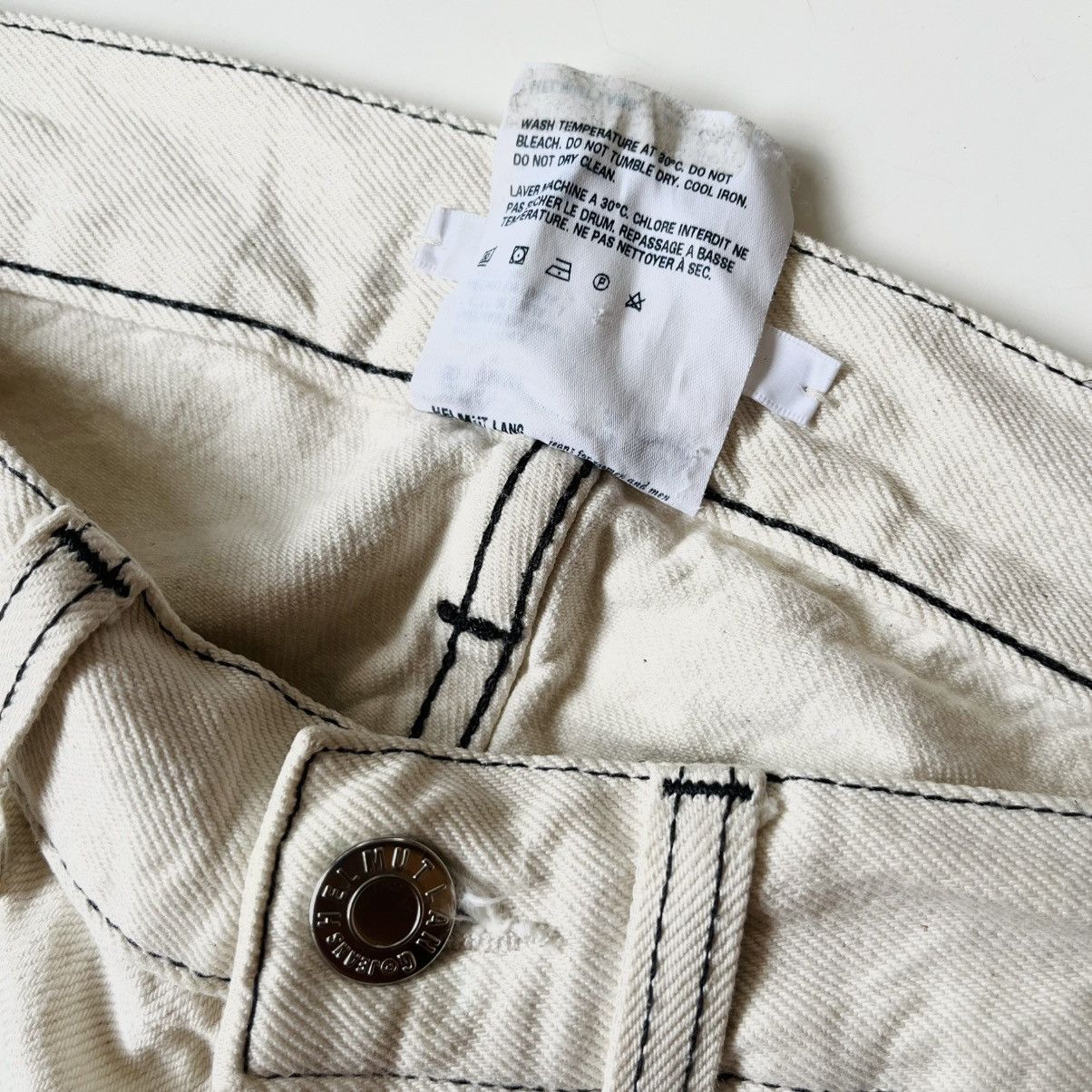 Helmut Lang Helmut Lang White Denim Longpants Size US 29 - 3 Thumbnail