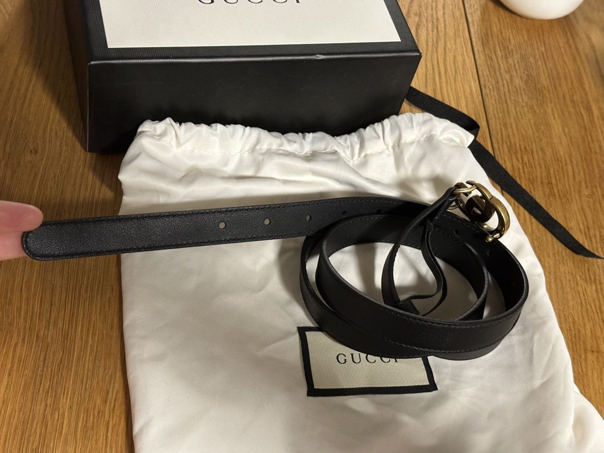 Gucci Gucci GG Marmont thin leather belt Size ONE SIZE - 5 Thumbnail