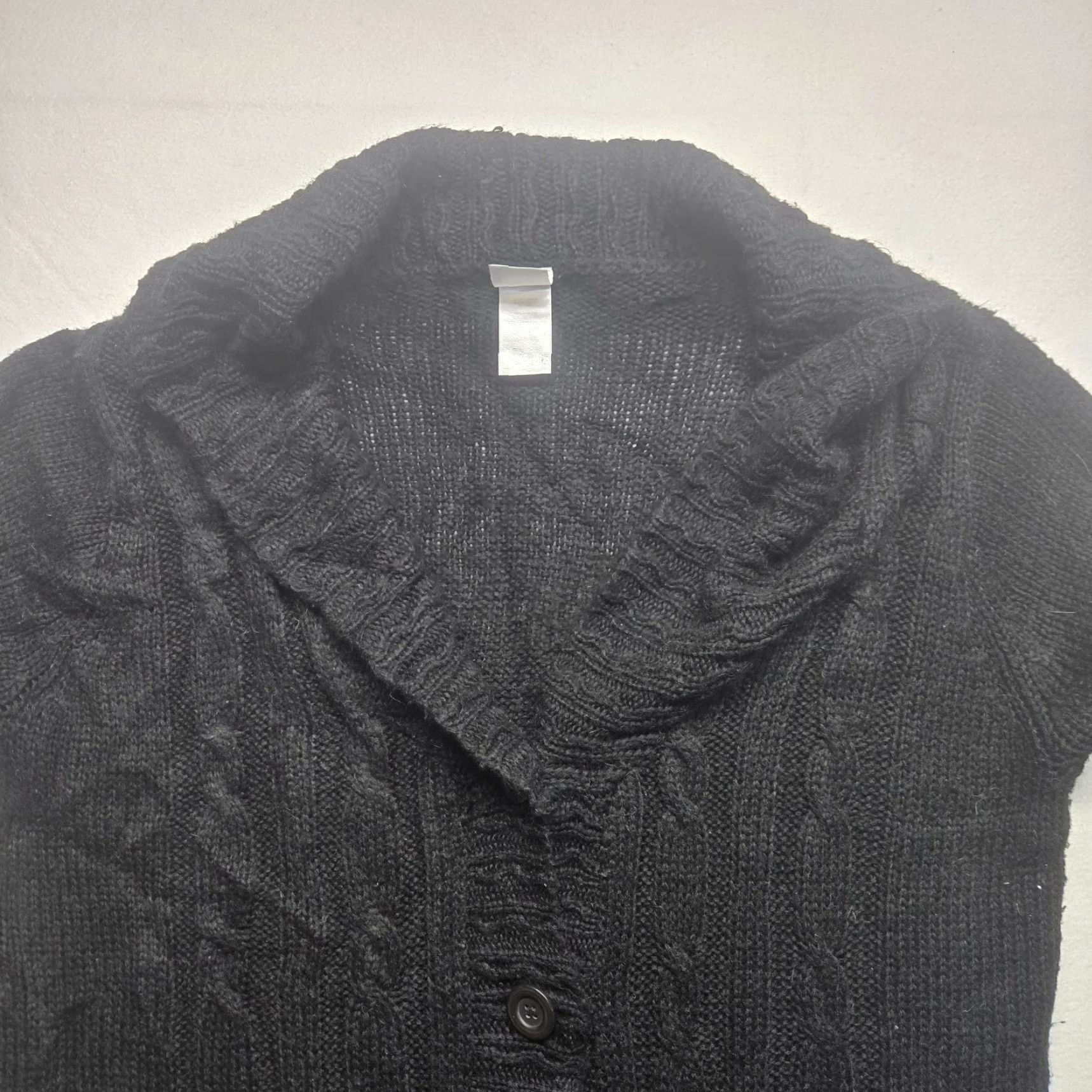 Vintage VINTAGE Just My Size Black Cardigan Sweater Plus 3X Solid Open Womens Size XXL / US 16-18 / IT 52-54 - 2 Thumbnail