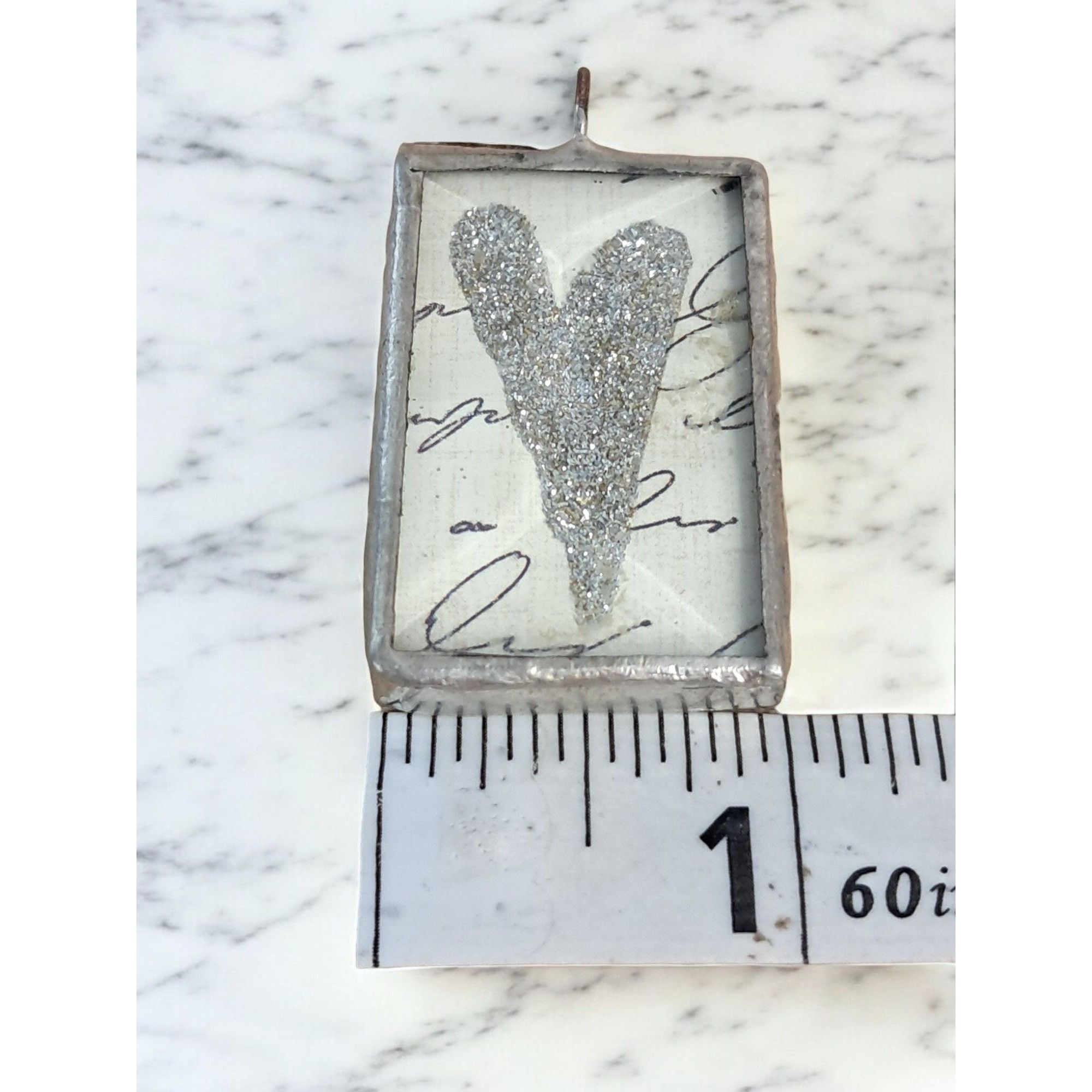 Other Reversible Stained Glass Pendant – Heart & Leopard Print Size ONE SIZE - 3 Thumbnail