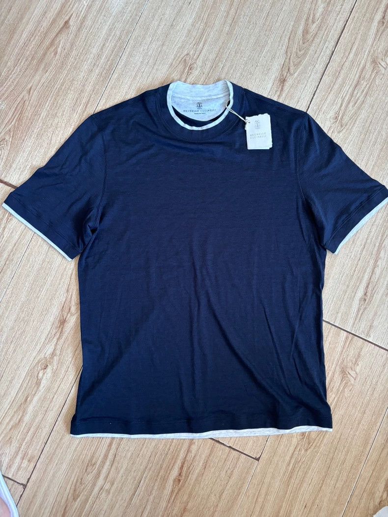Brunello Cucinelli Brunello Cucinelli Short Sleeve T-shirt - dmc Size US M / EU 48-50 / 2 - 1 Thumbnail