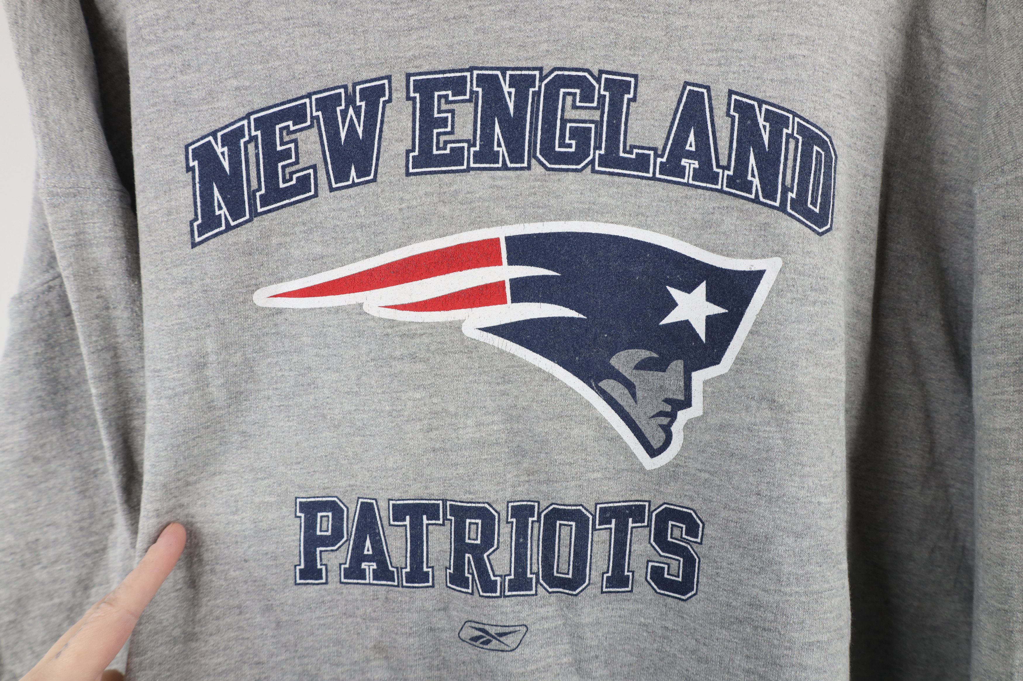 Reebok × Vintage Vintage Reebok New England Patriots Football Hoodie Gray Size US L / EU 52-54 / 3 - 4 Thumbnail