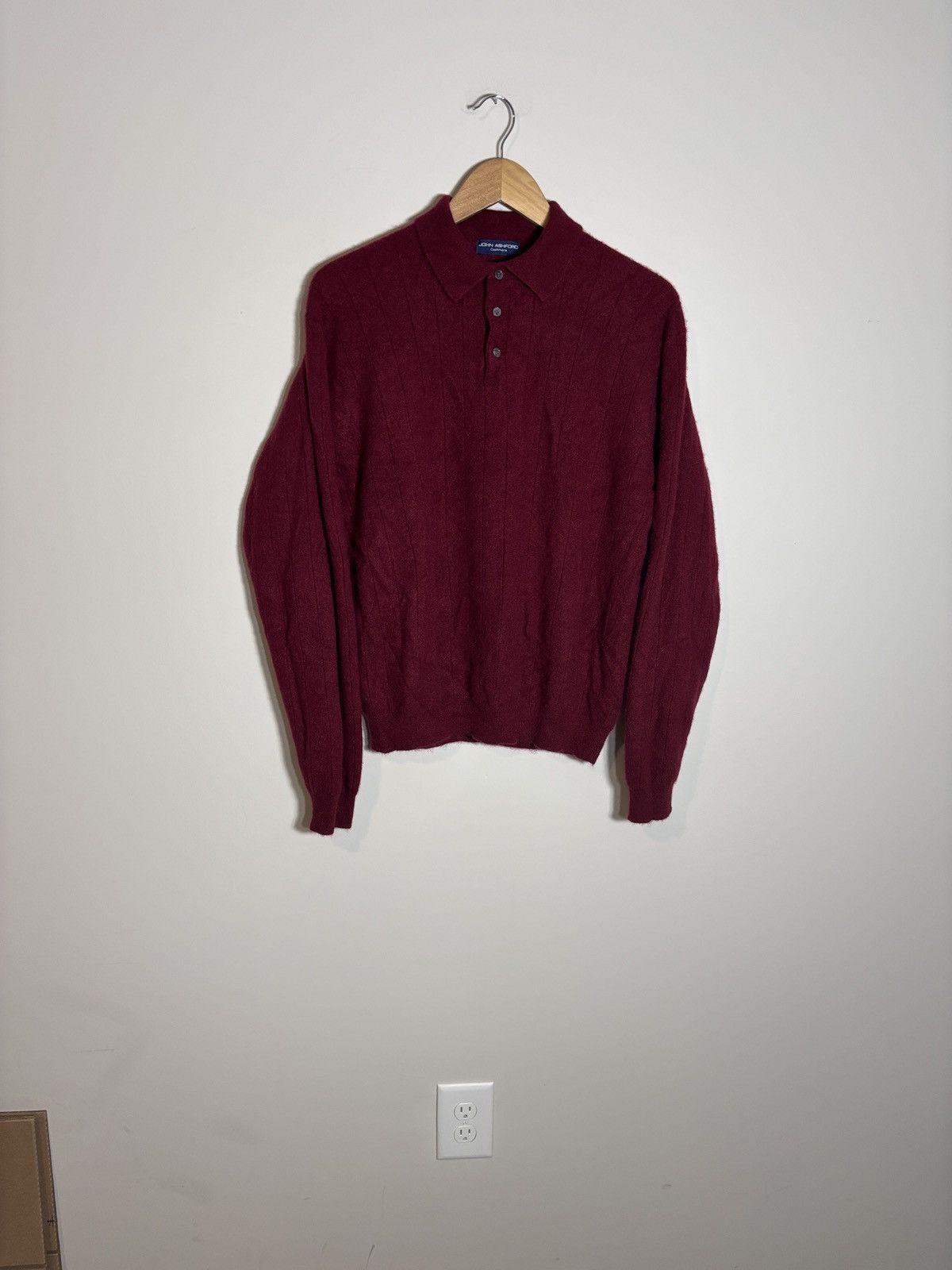 John Ashford Vtg John Ashford Rugby Polo Sweater Cashmere Large Preppy Size US L / EU 52-54 / 3 - 1 Thumbnail