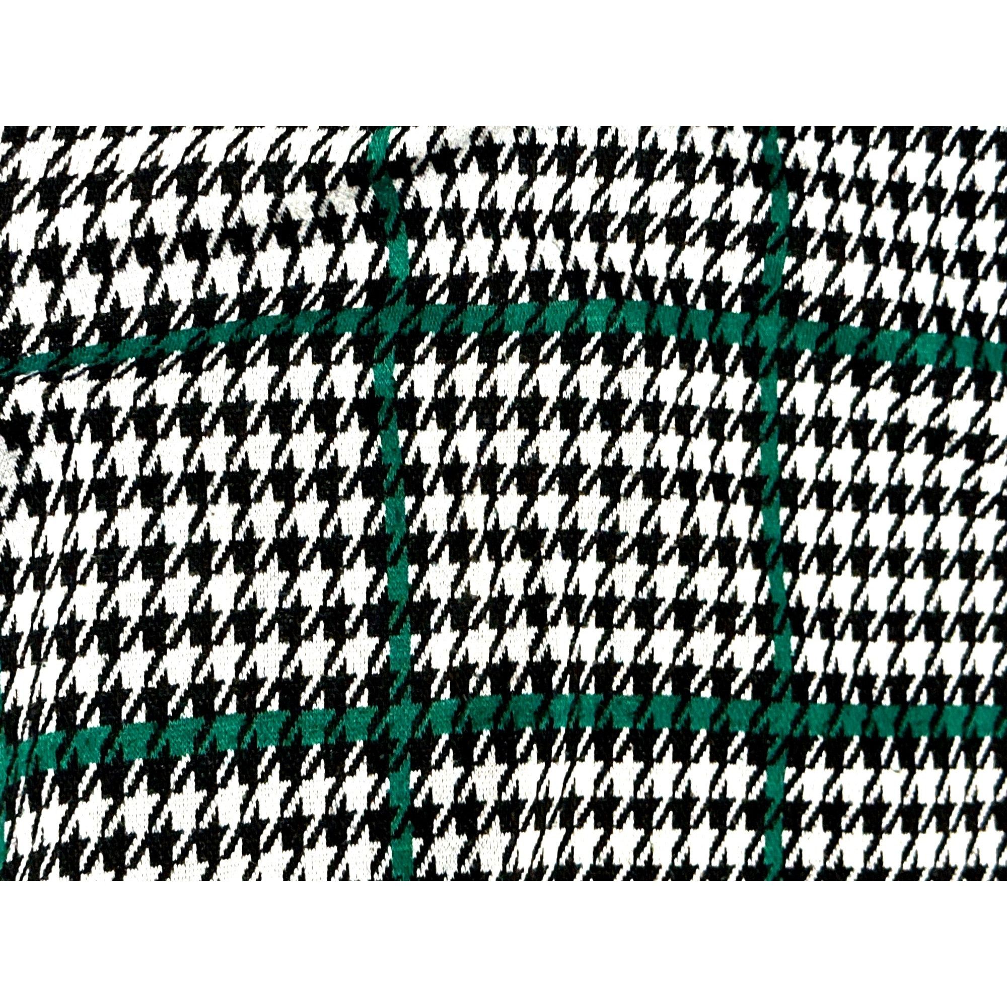 Other 7th Avenue Large Houndstooth Plaid Pants Green Black Stretch Size 35" - 10 Thumbnail