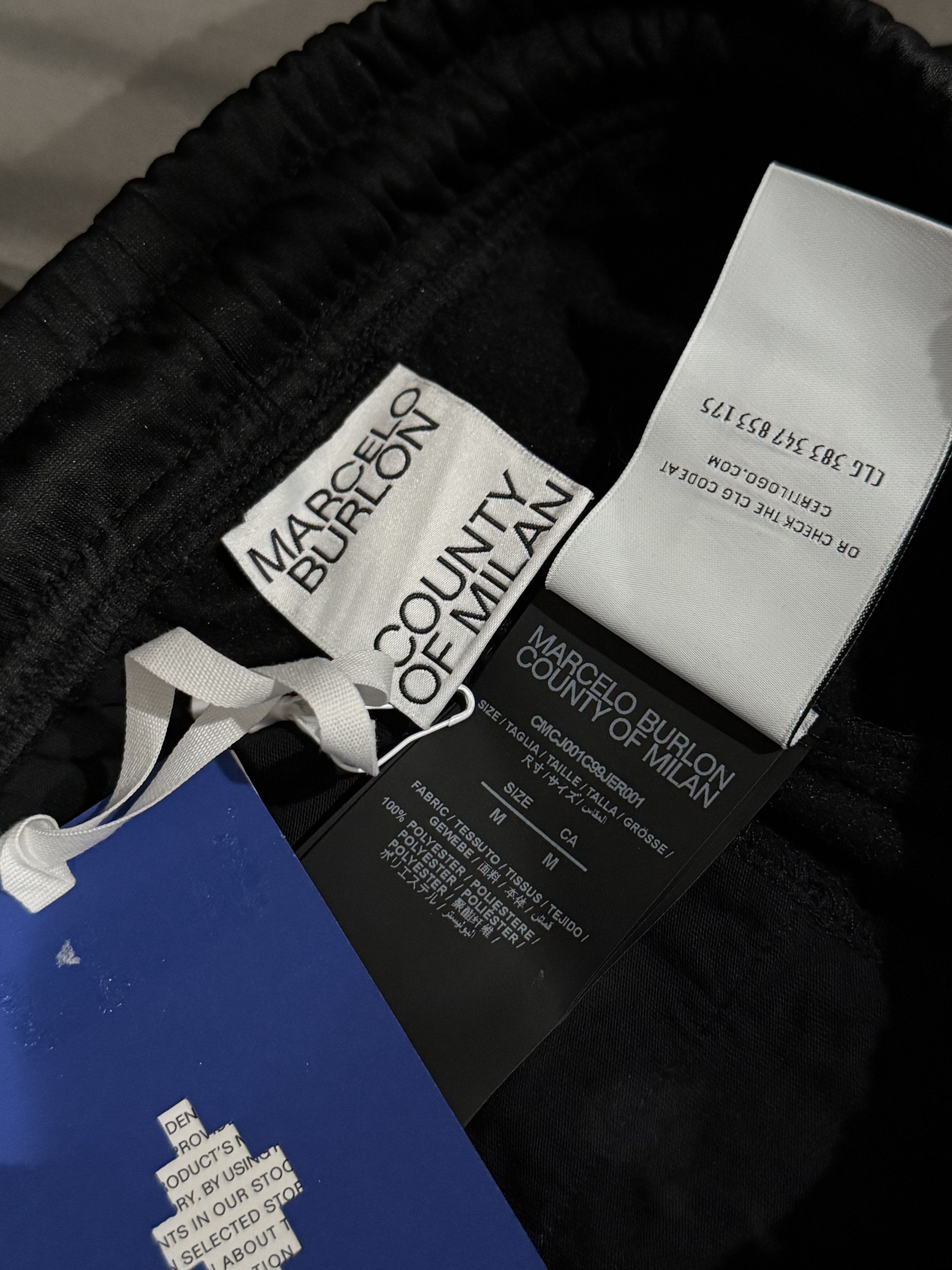 Marcelo Burlon Marcelo Burlon Straight Leg Track Pants size Medium Black Size US 32 / EU 48 - 11 Thumbnail
